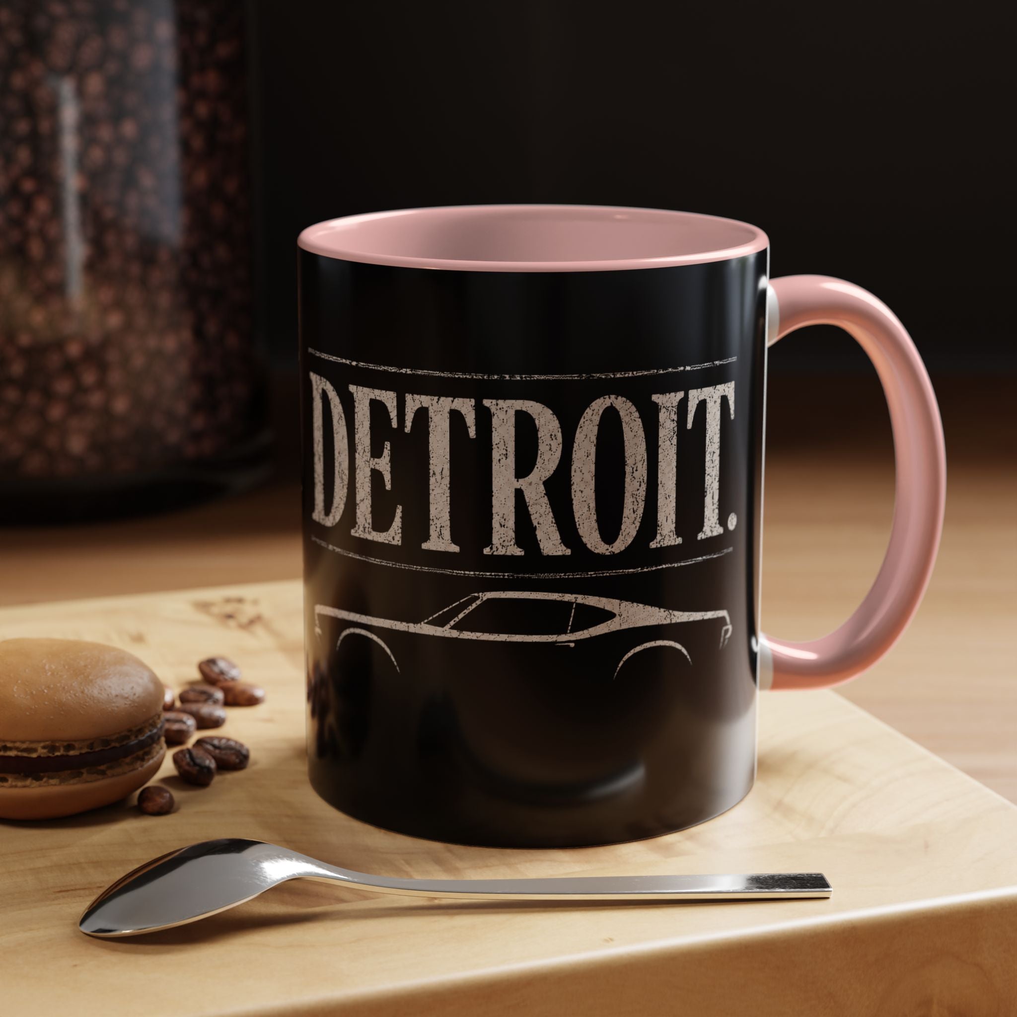 Detroit Car Culture 11 oz Mug | Classic Muscle Car Coffee Cup | City Garage Collection