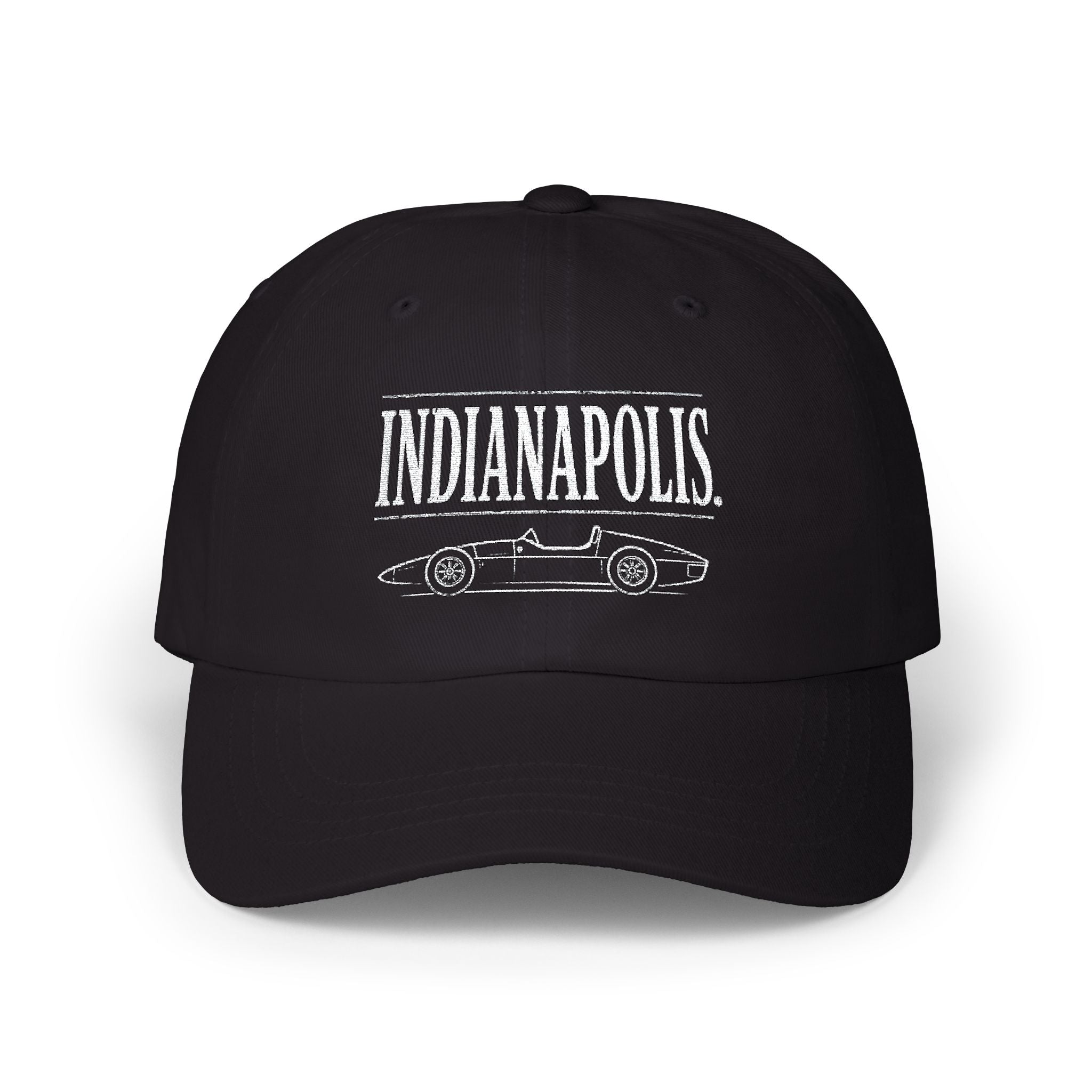 Indianapolis Car Culture Classic Cap | Embroidered Automotive Hat | City Garage Collection