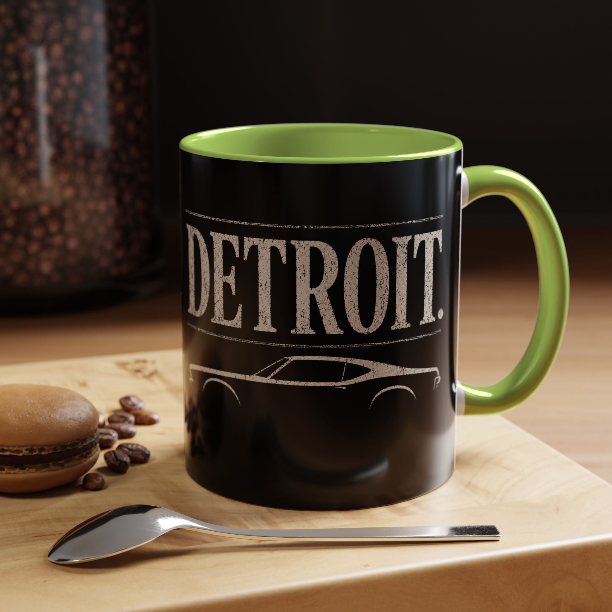 Detroit Car Culture 11 oz Mug | Classic Muscle Car Coffee Cup | City Garage Collection