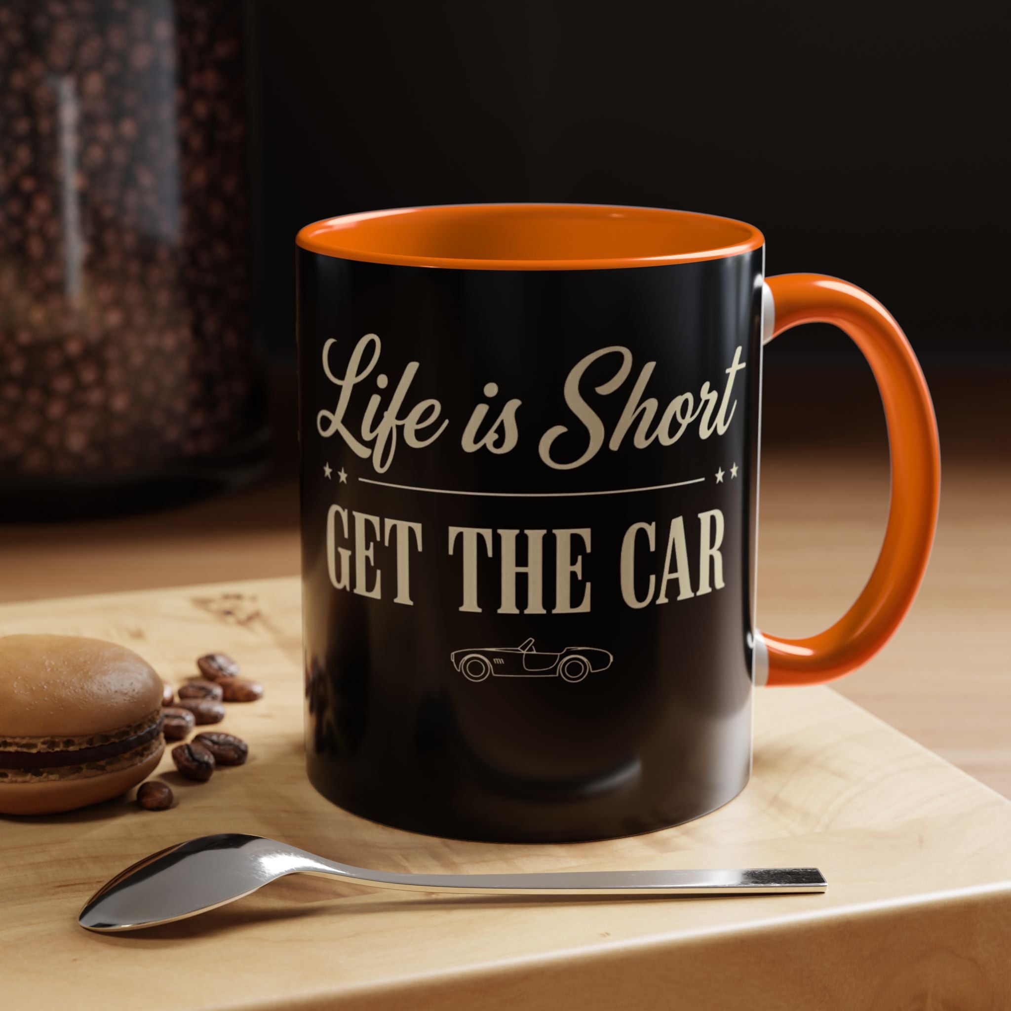 Accent Coffee Mug (11 oz) - Life Is Short - Get The Car