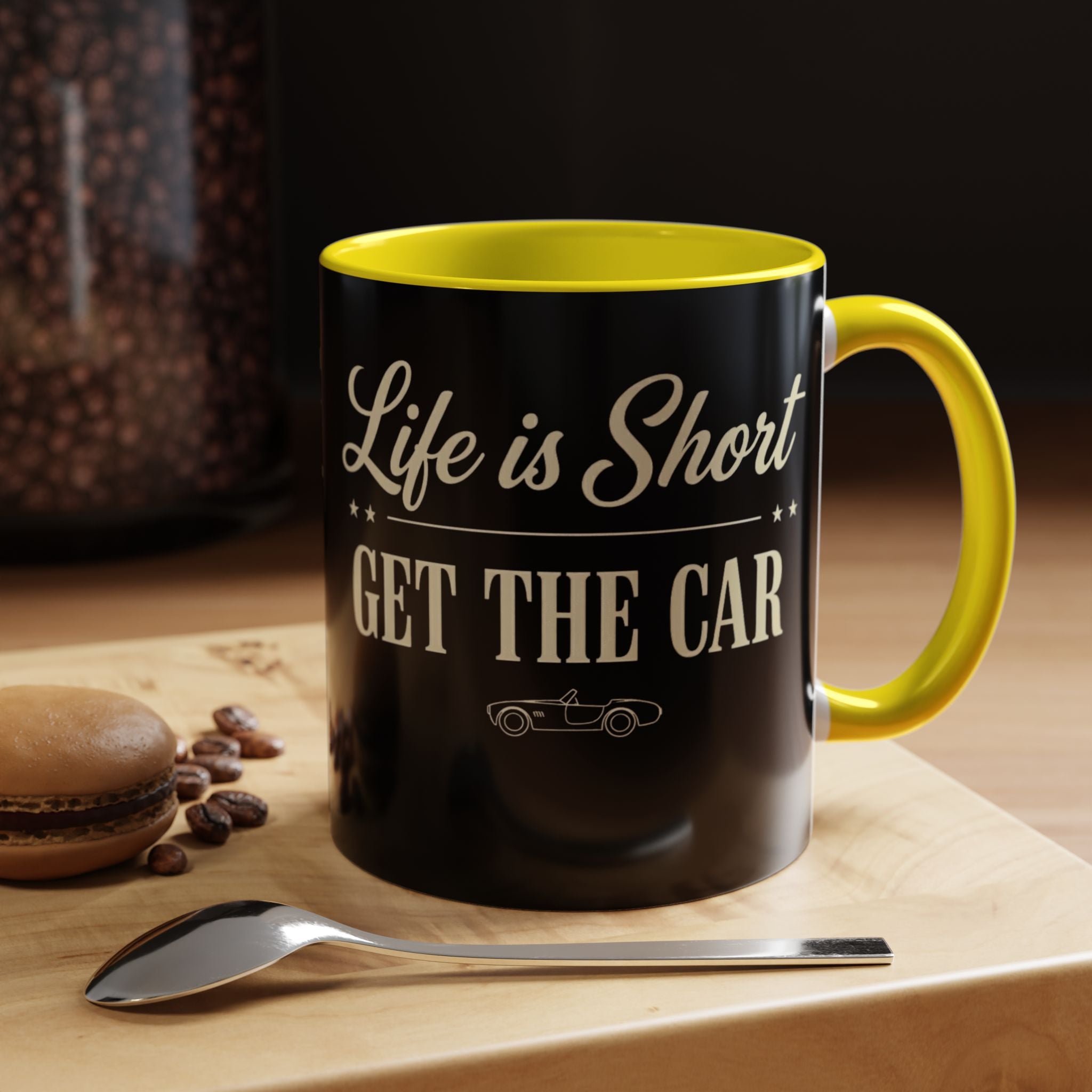 Accent Coffee Mug (11 oz) - Life Is Short - Get The Car