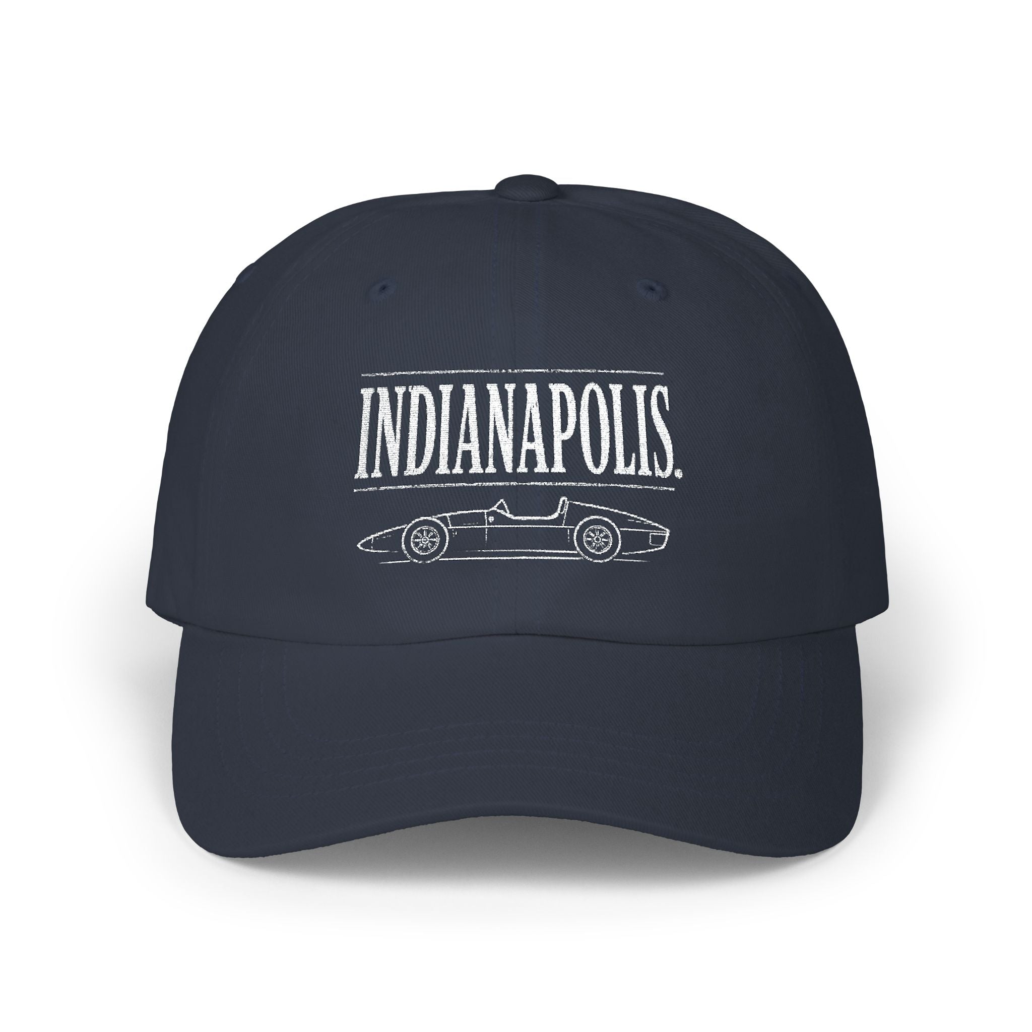 Indianapolis Car Culture Classic Cap | Embroidered Automotive Hat | City Garage Collection