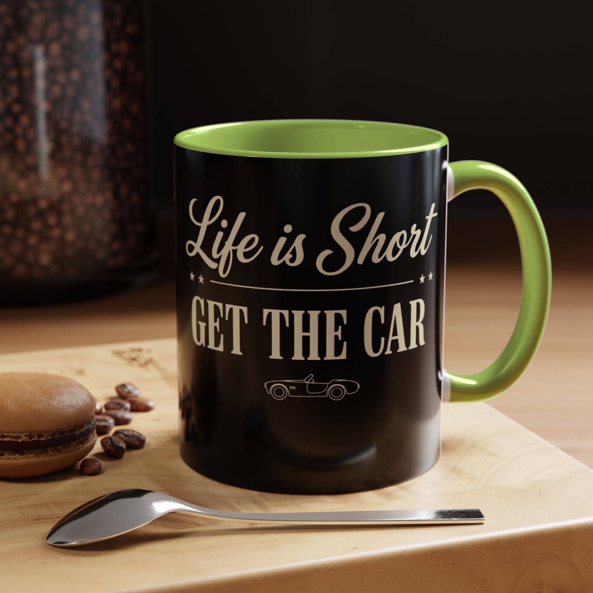 Accent Coffee Mug (11 oz) - Life Is Short - Get The Car