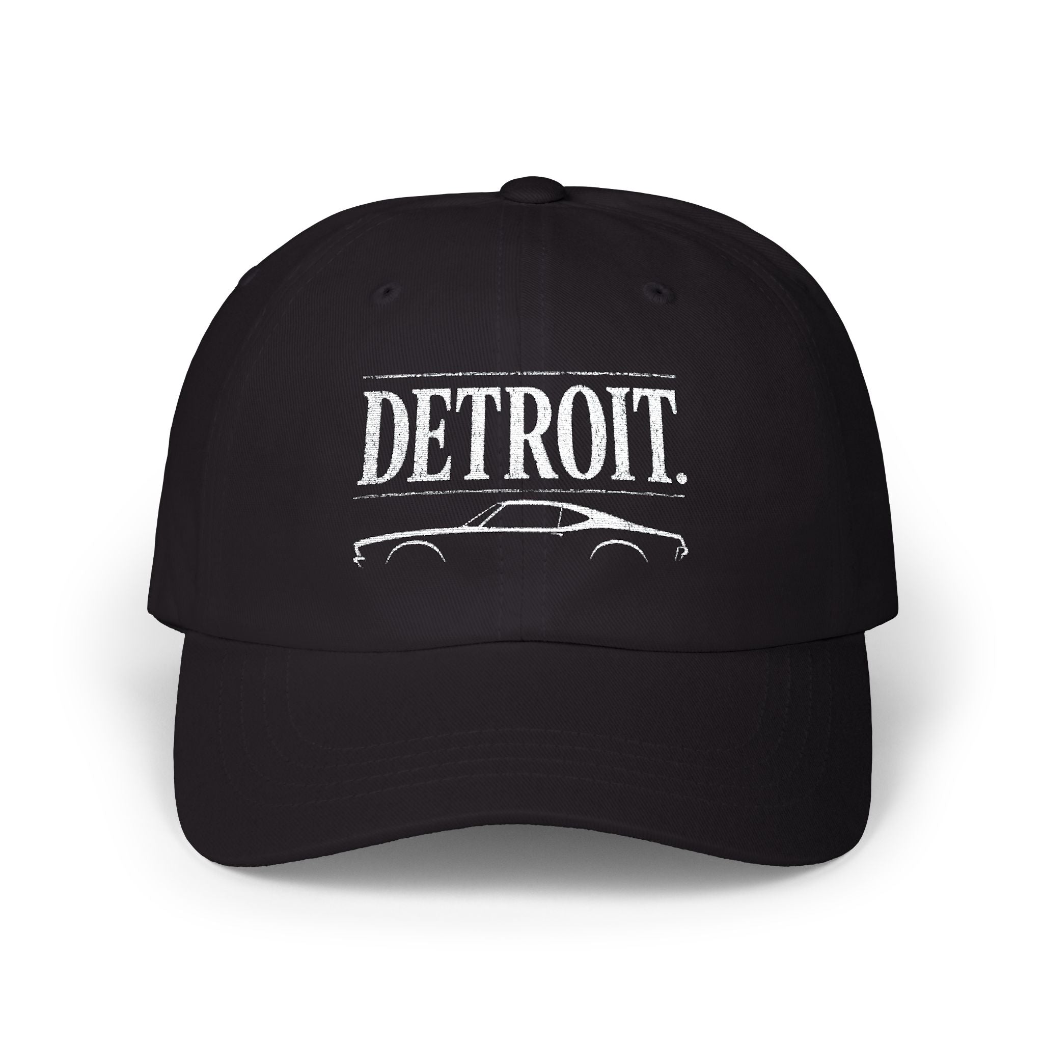 Detroit Car Culture Classic Cap | Embroidered Automotive Hat | City Garage Collection