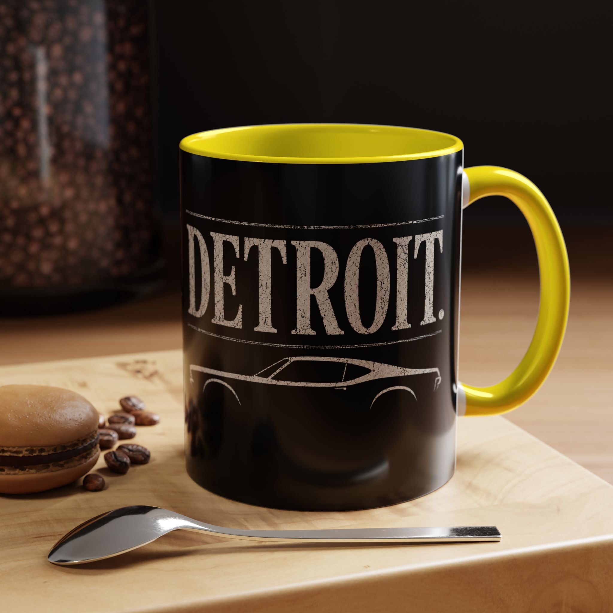 Detroit Car Culture 11 oz Mug | Classic Muscle Car Coffee Cup | City Garage Collection