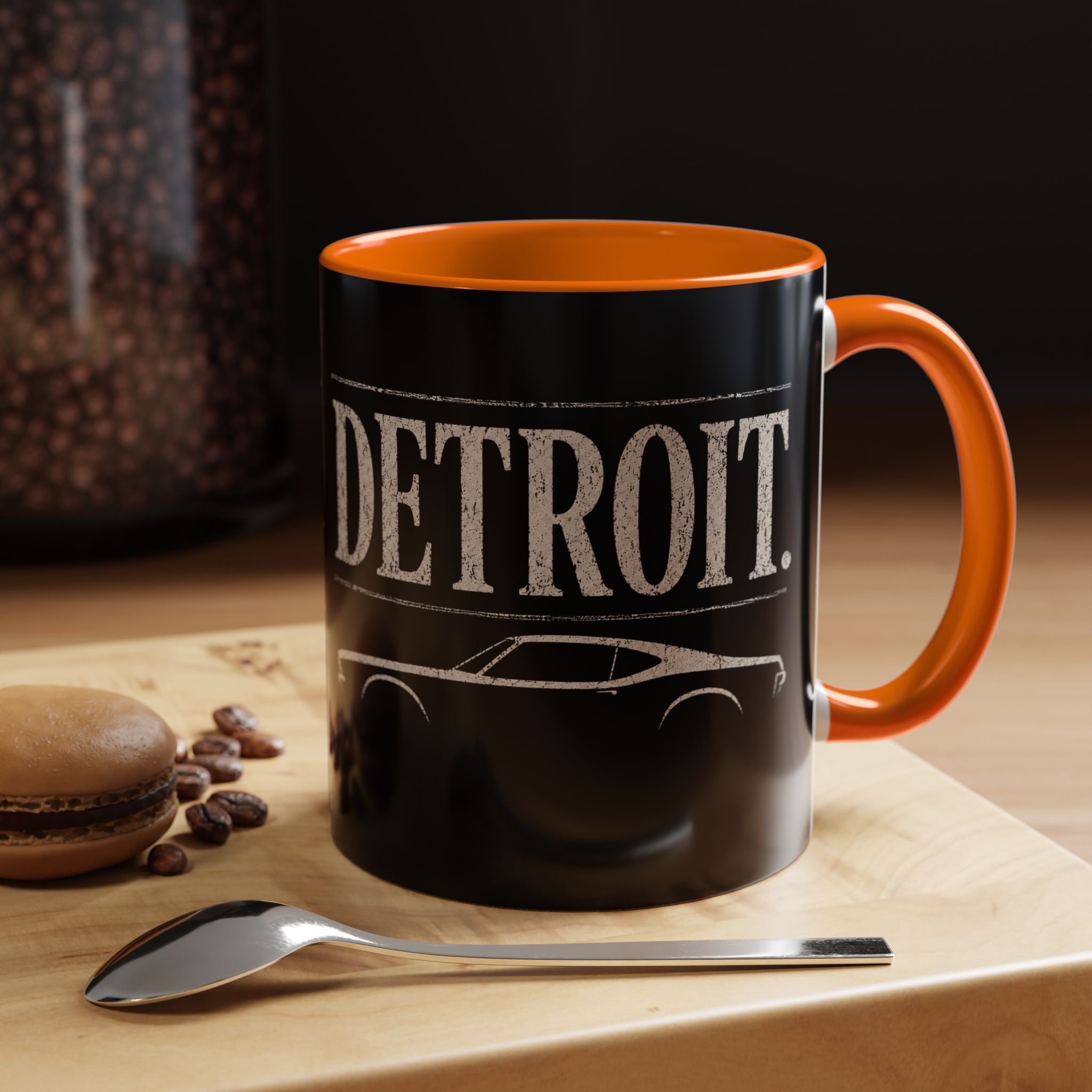 Detroit Car Culture 11 oz Mug | Classic Muscle Car Coffee Cup | City Garage Collection