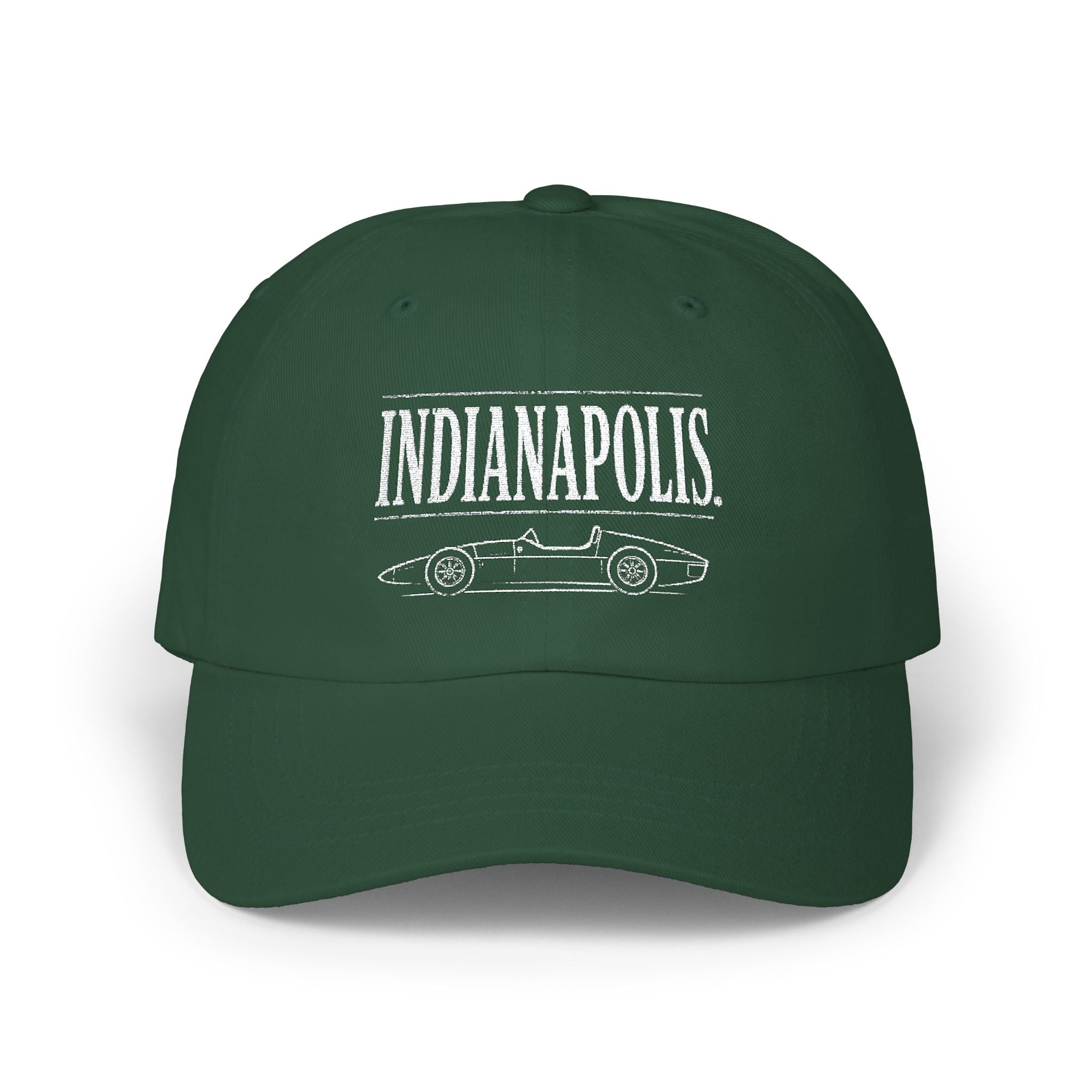 Indianapolis Car Culture Classic Cap | Embroidered Automotive Hat | City Garage Collection