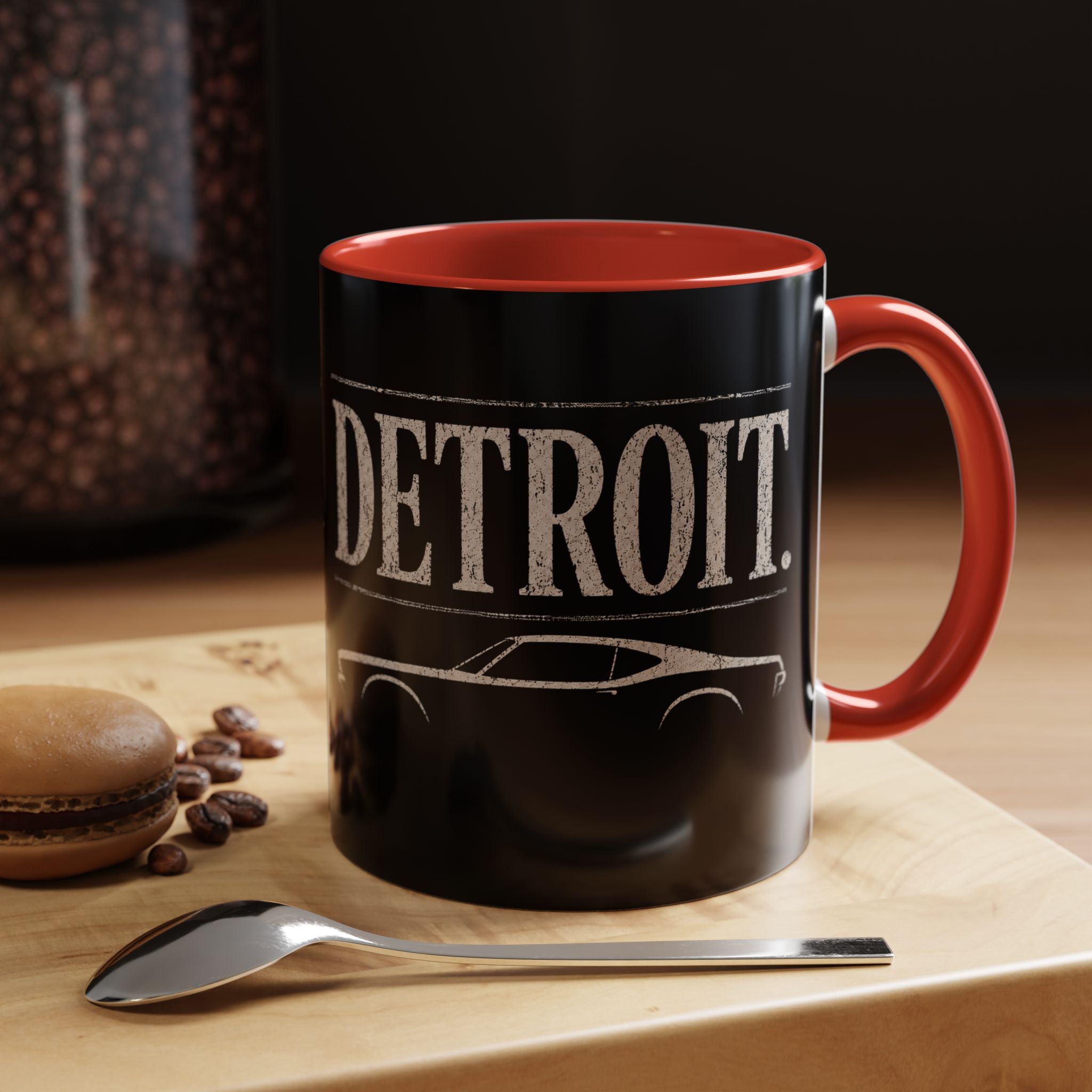 Detroit Car Culture 11 oz Mug | Classic Muscle Car Coffee Cup | City Garage Collection