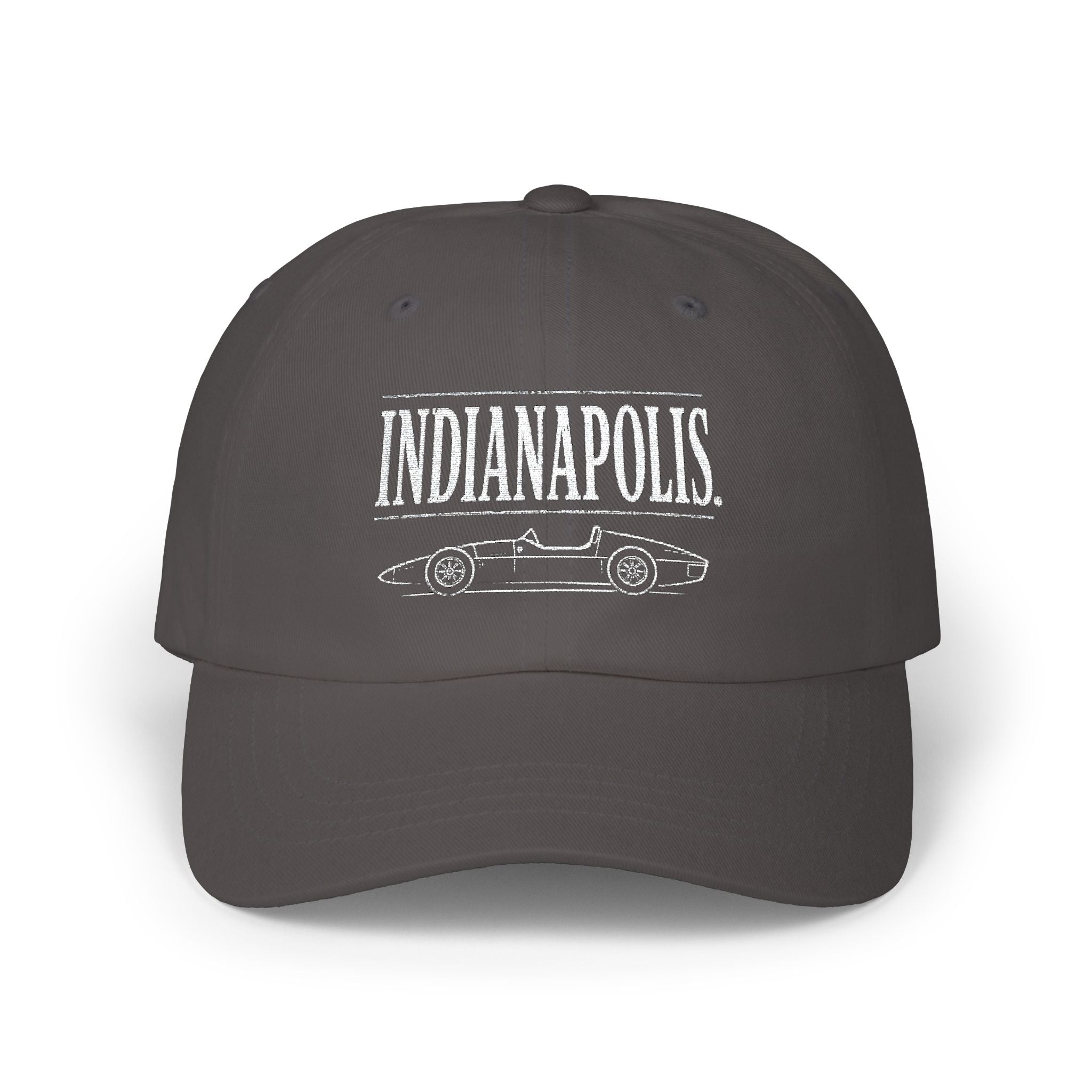 Indianapolis Car Culture Classic Cap | Embroidered Automotive Hat | City Garage Collection