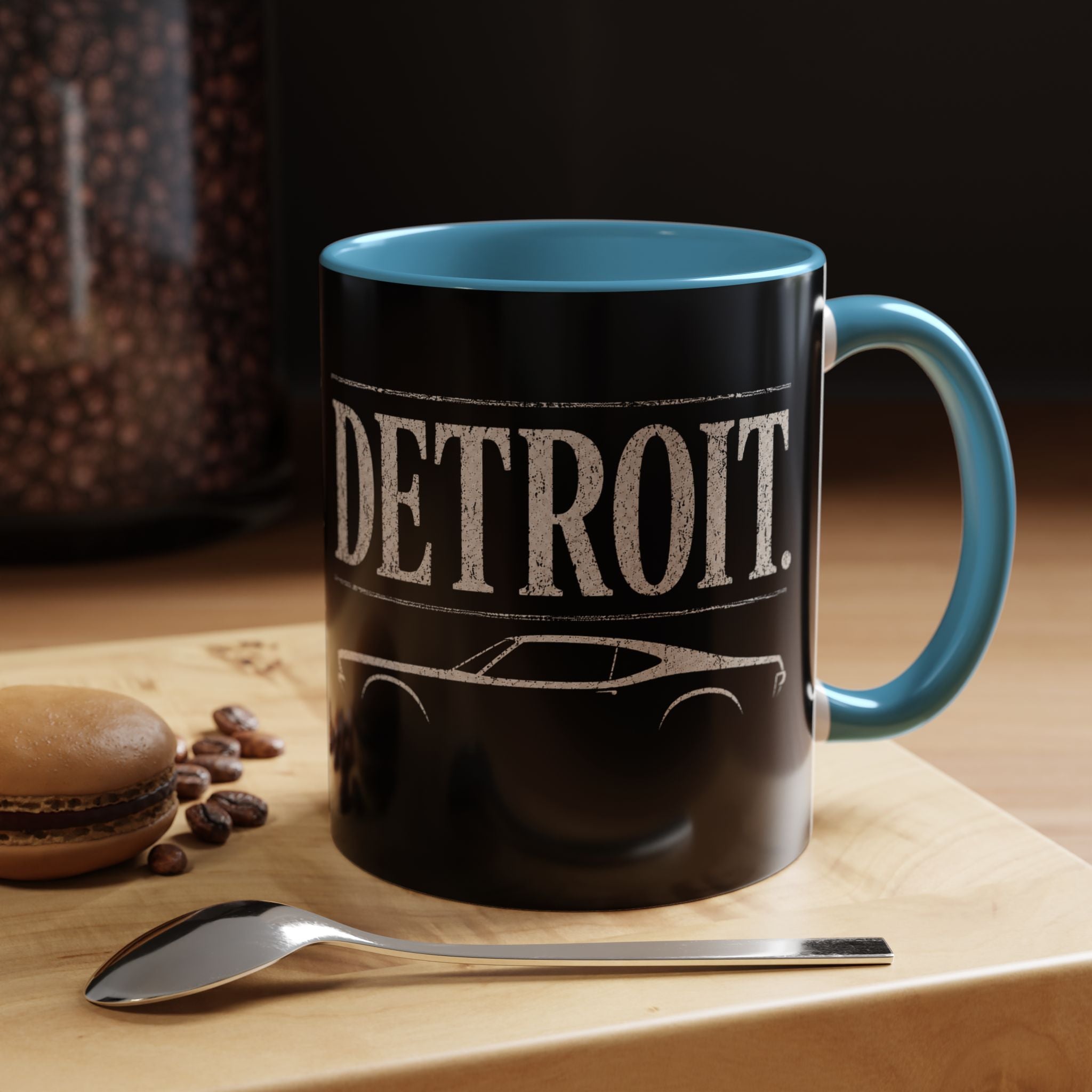 Detroit Car Culture 11 oz Mug | Classic Muscle Car Coffee Cup | City Garage Collection