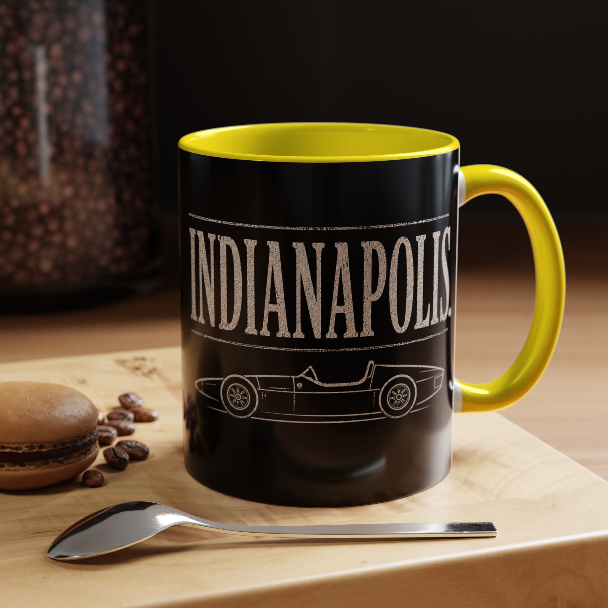 Indianapolis Car Culture 11 oz Mug | Open Wheel Car Coffee Cup | City Garage Collection