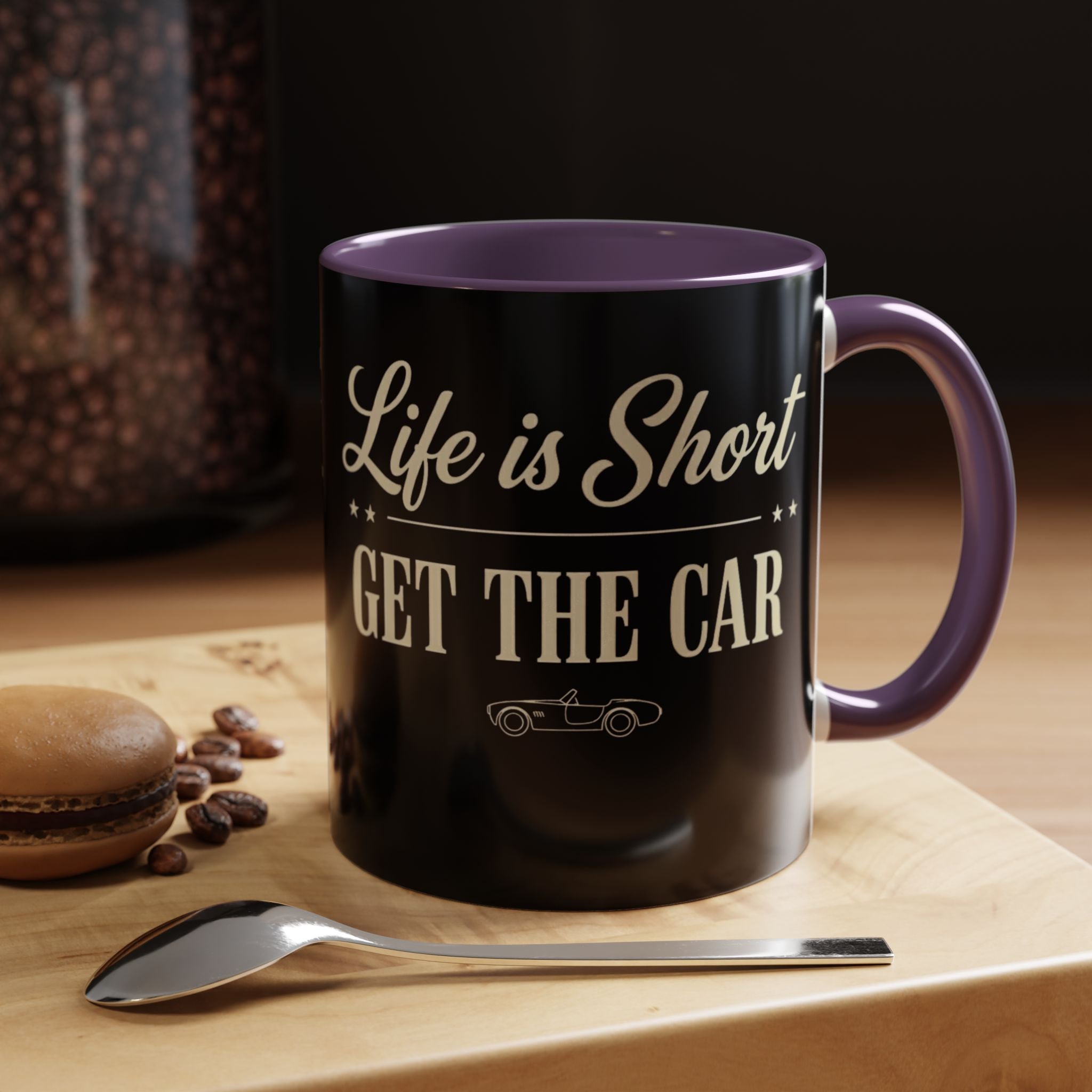 Accent Coffee Mug (11 oz) - Life Is Short - Get The Car