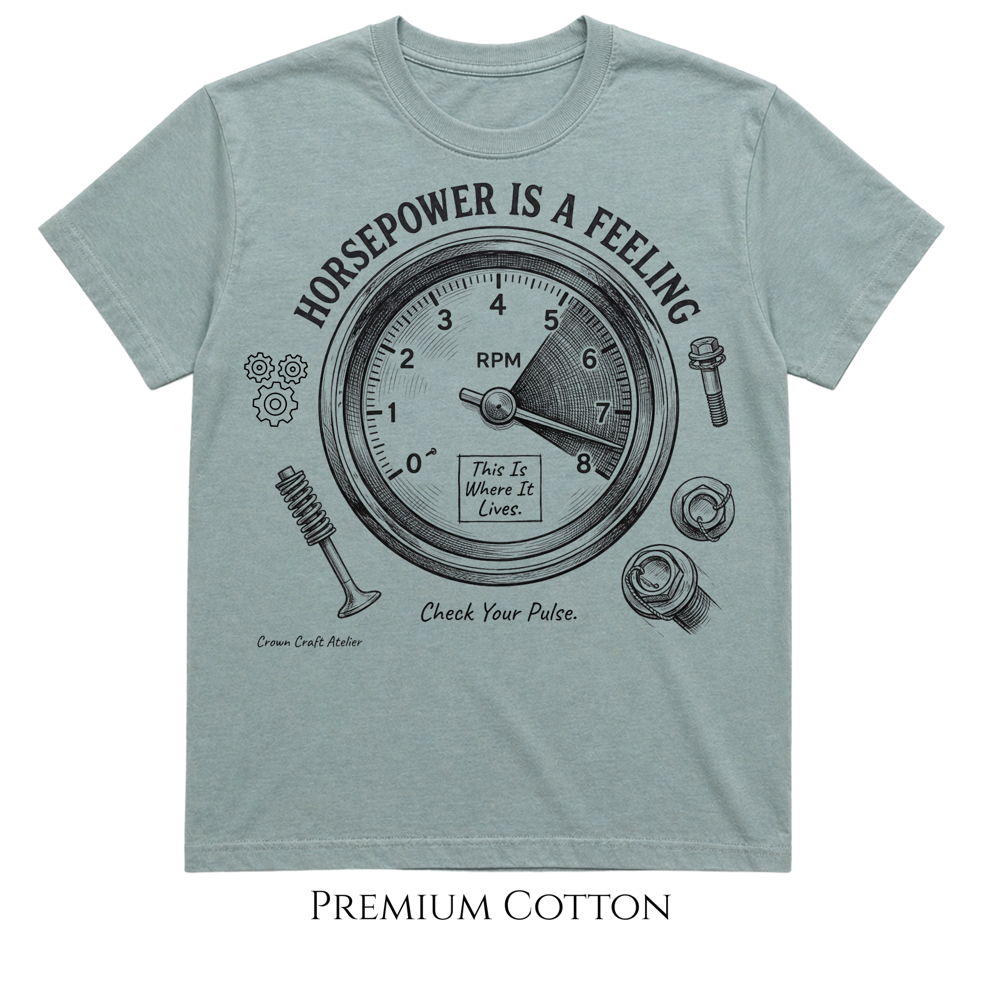 Horsepower Is A Feeling, Check Your Pulse T-Shirt
