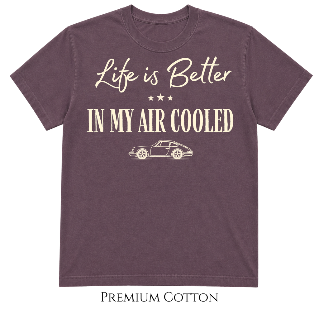 Life Is Better Air-Cooled Classic Car T-Shirt