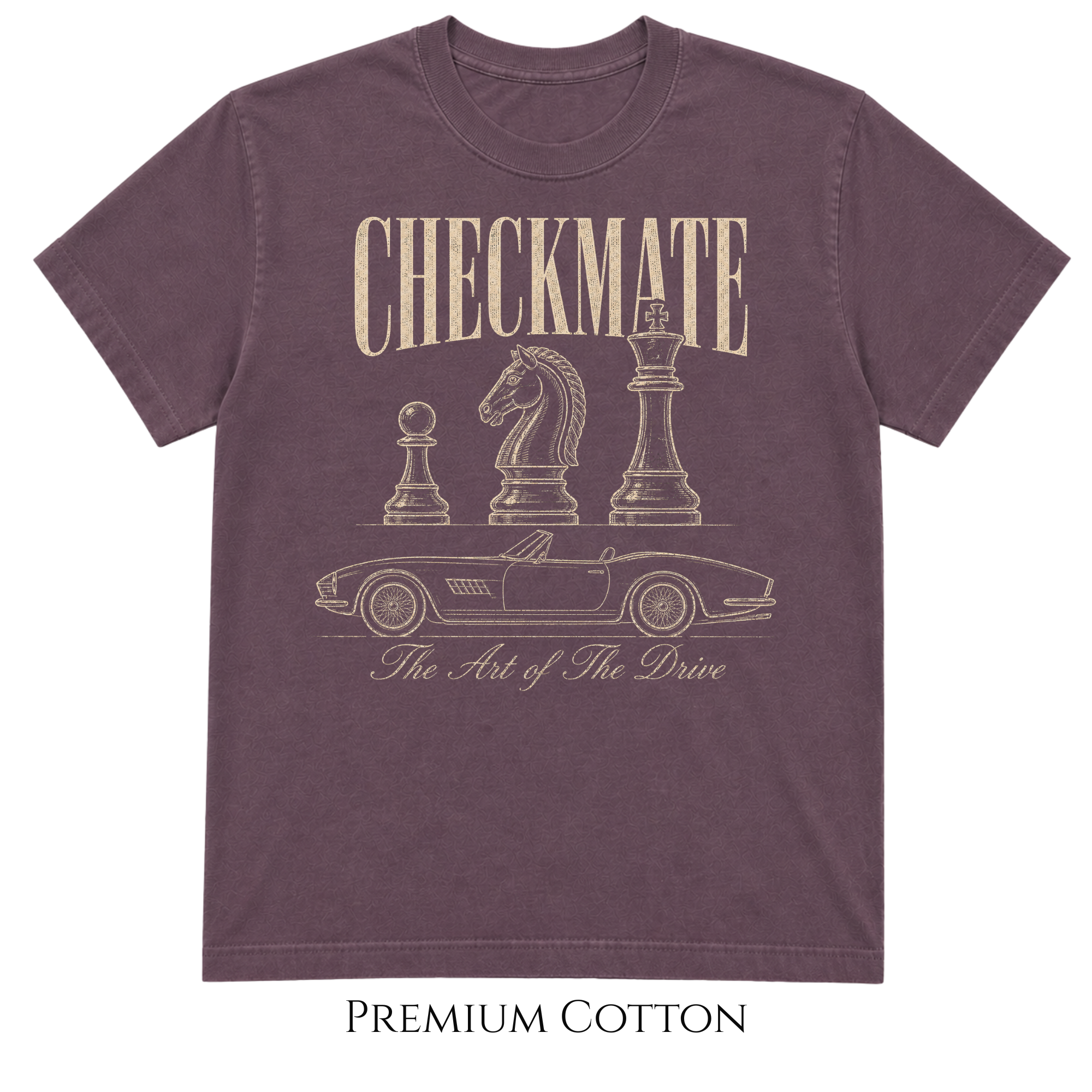 Checkmate | Classic Car Chess Graphic T-Shirt