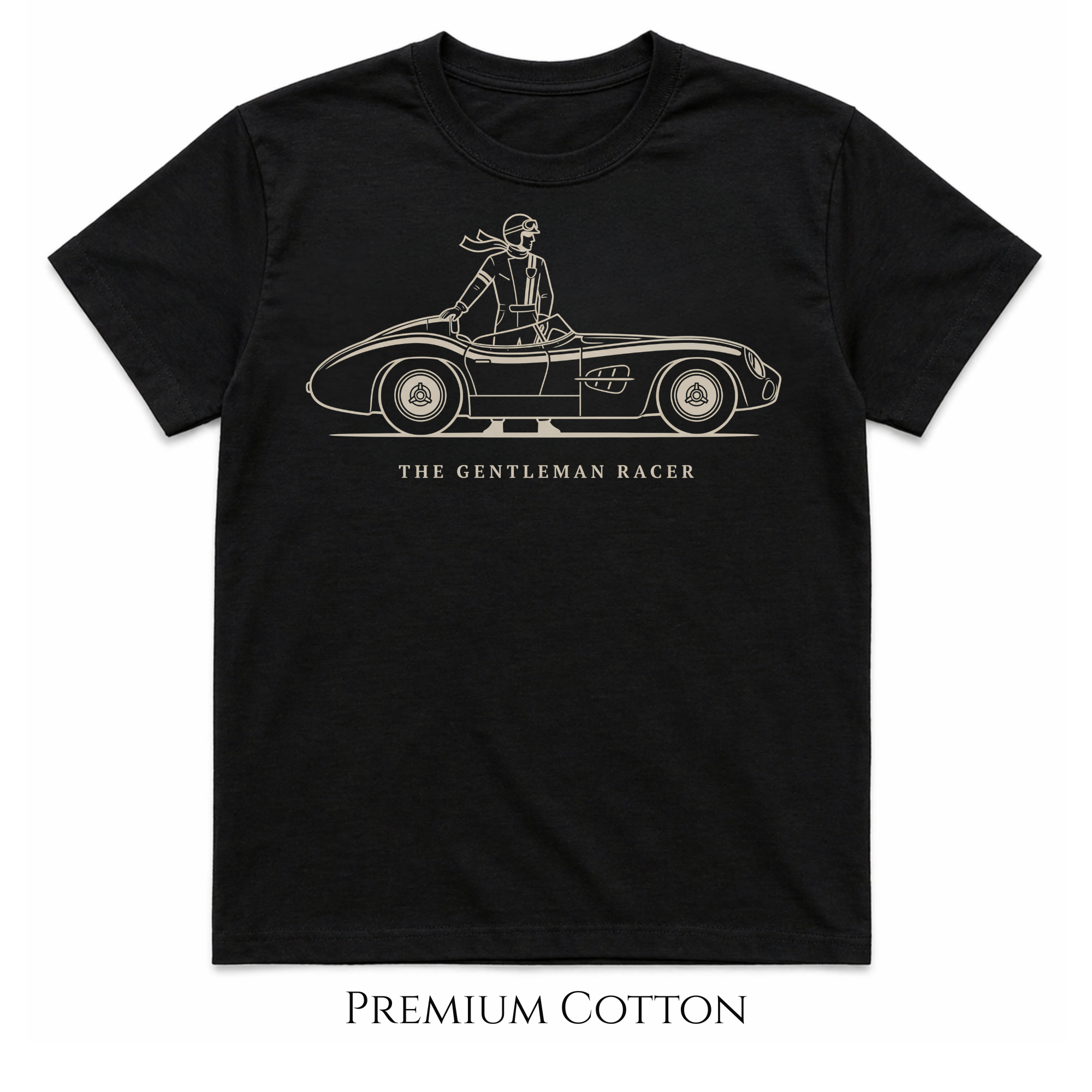 Vintage Racing Car T-Shirt — "The Gentleman's Racer" Classic Driver Tee