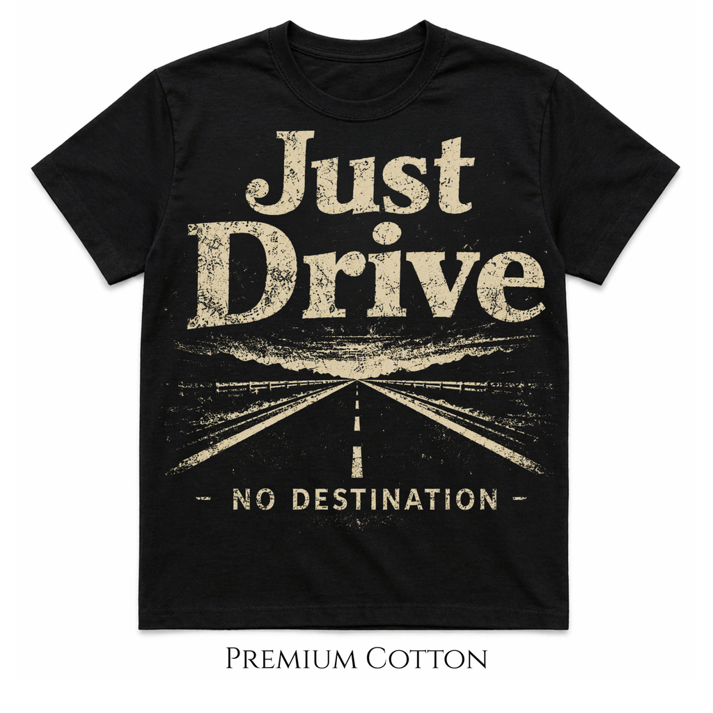 Dramatic Just Drive | No Destination T-Shirt