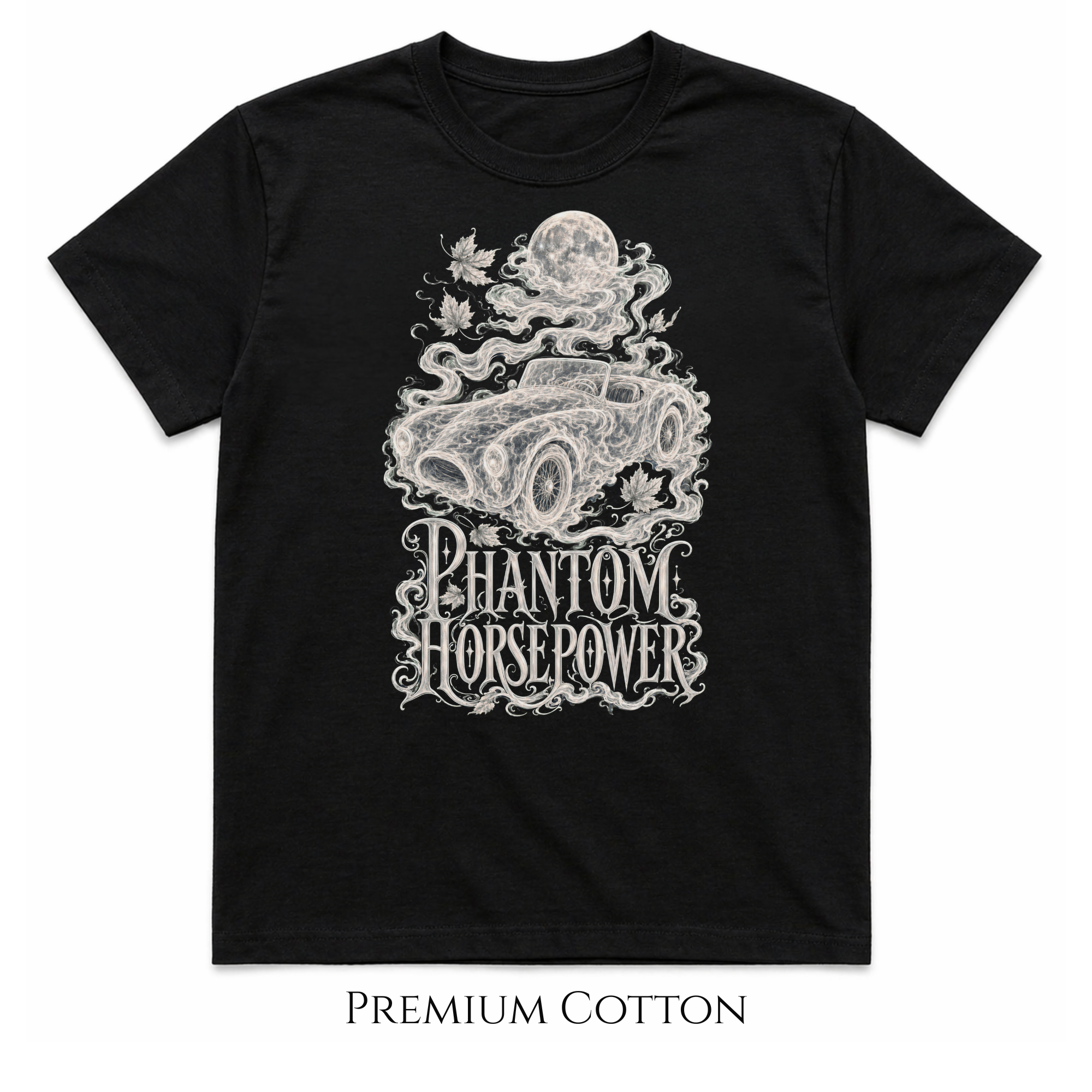 Phantom Horsepower Vintage Ghost Car Halloween T-Shirt