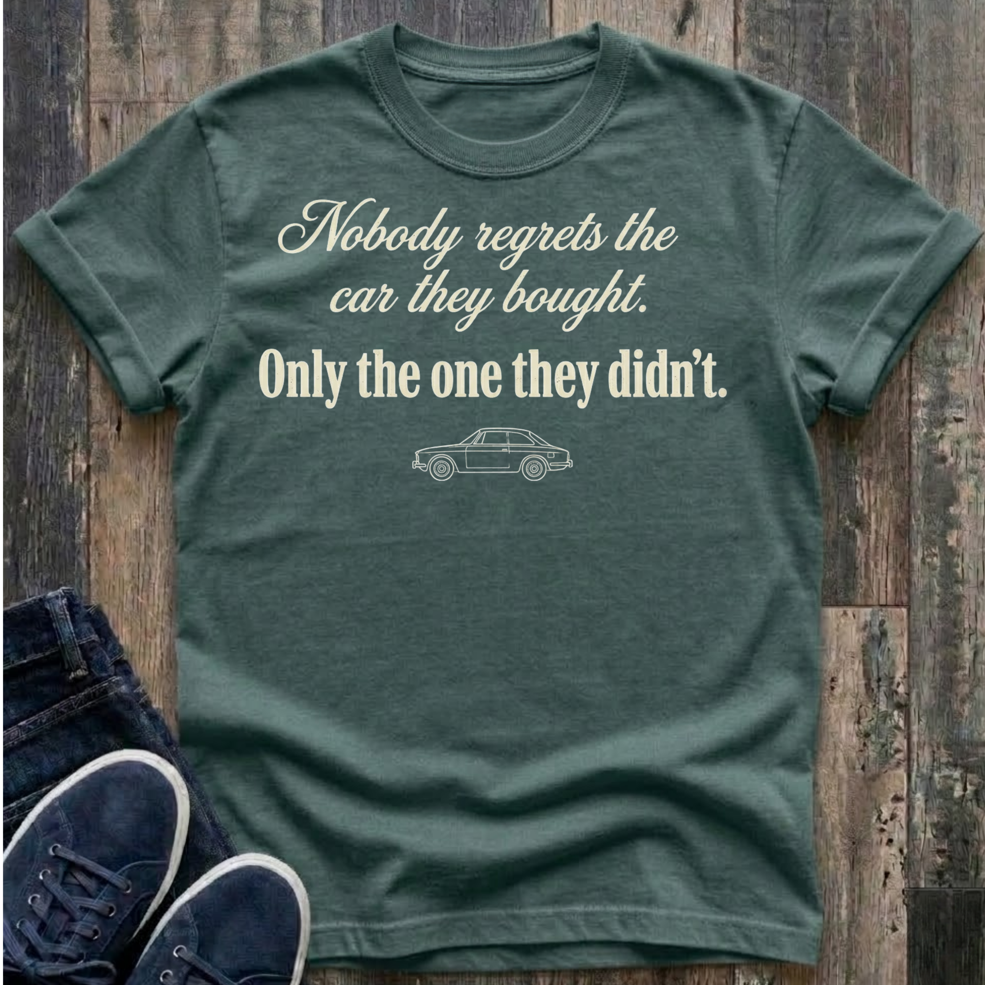 Nobody Regrets The Car They Bought - Only The One They Didn't T-Shirt