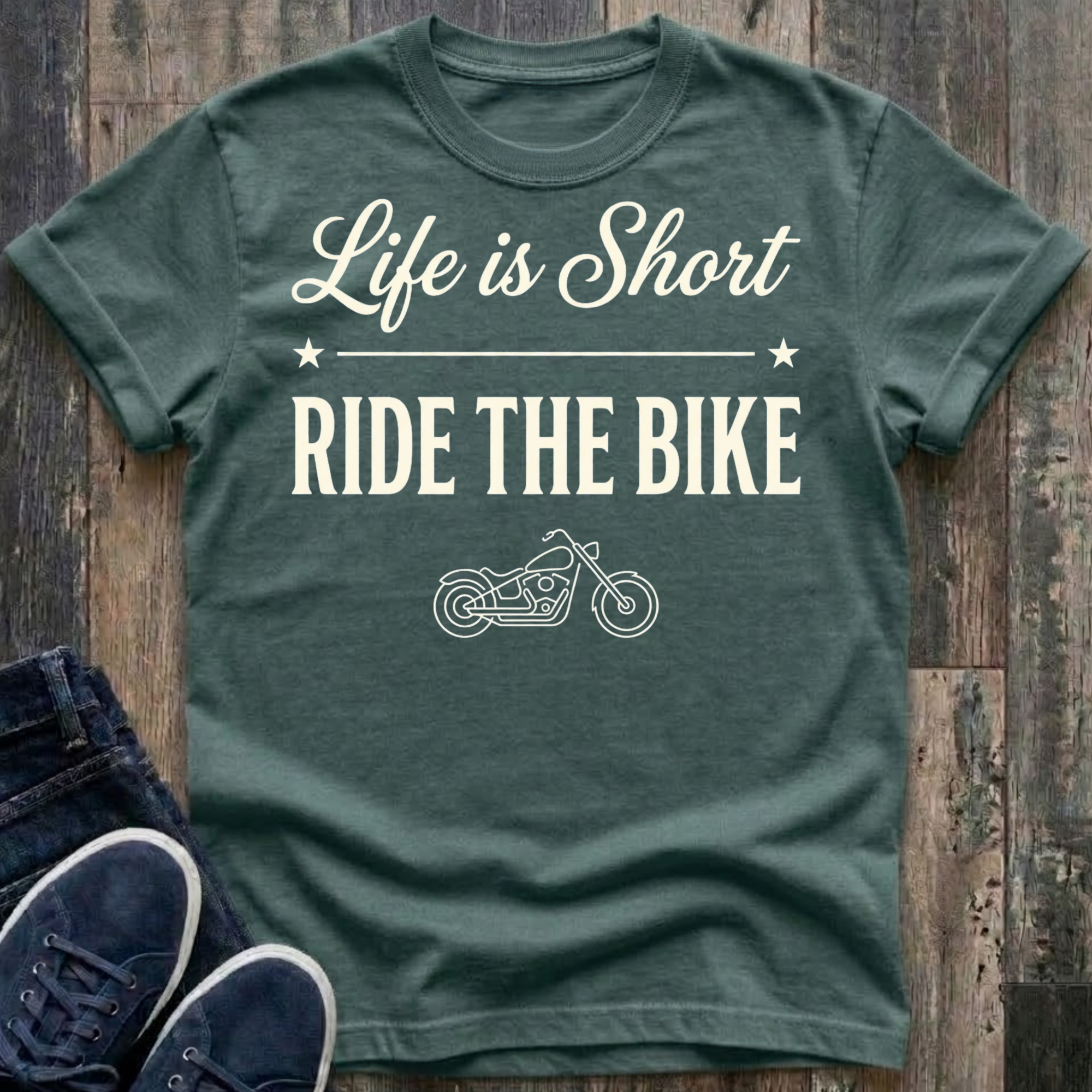 Life Is Short - Ride The Bike T-Shirt