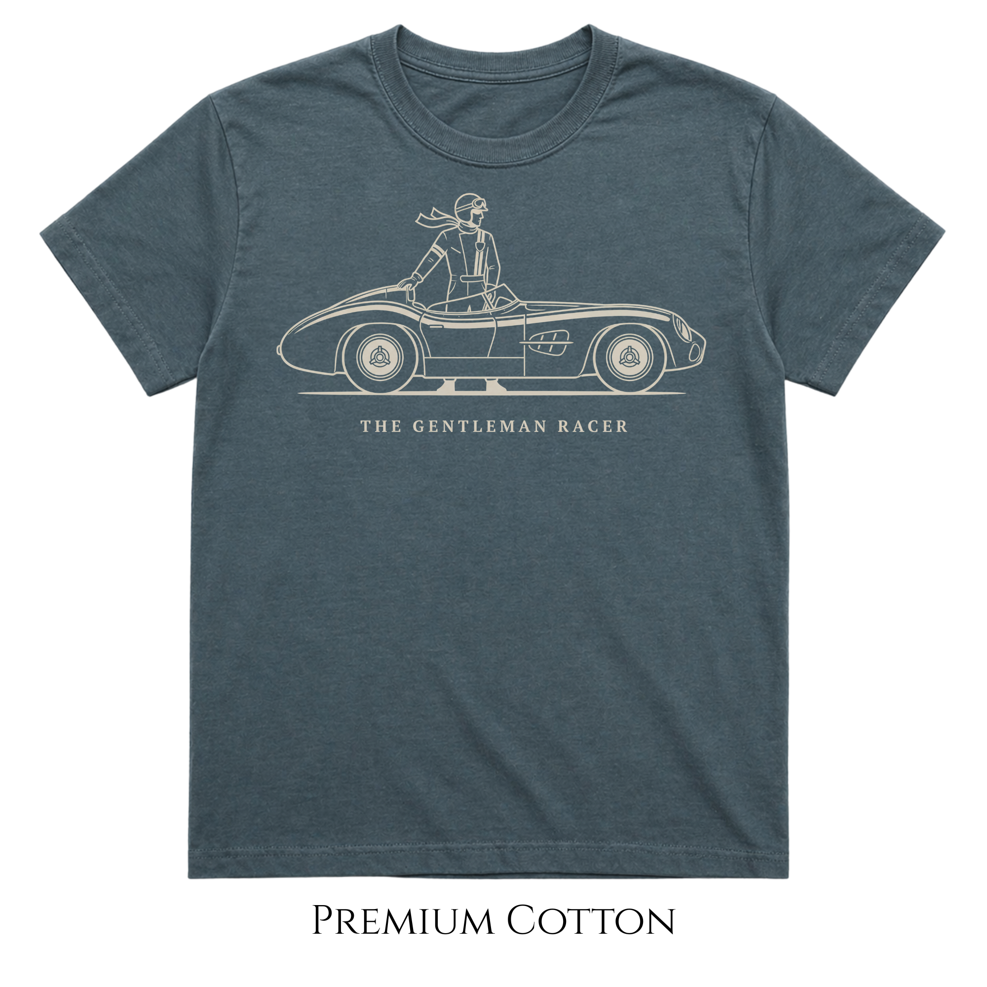 Vintage Racing Car T-Shirt — "The Gentleman's Racer" Classic Driver Tee