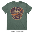 I Brake for Ghosts Vintage Halloween Car T-Shirt