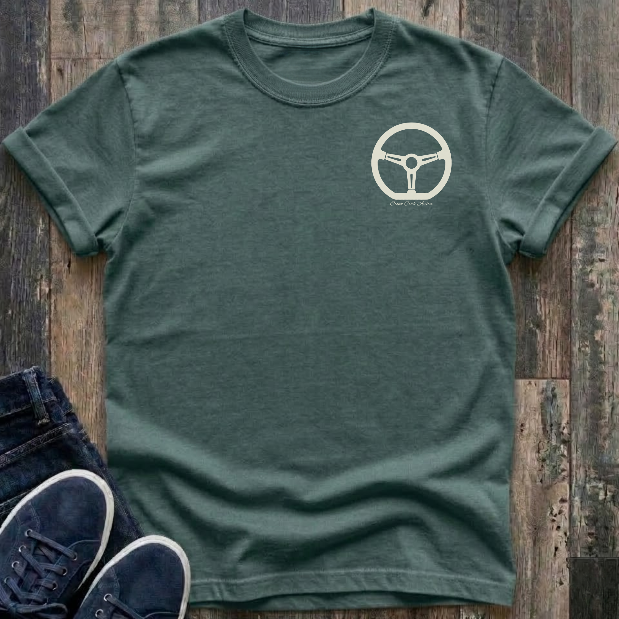 Pocket Design Steering Wheel T-Shirt