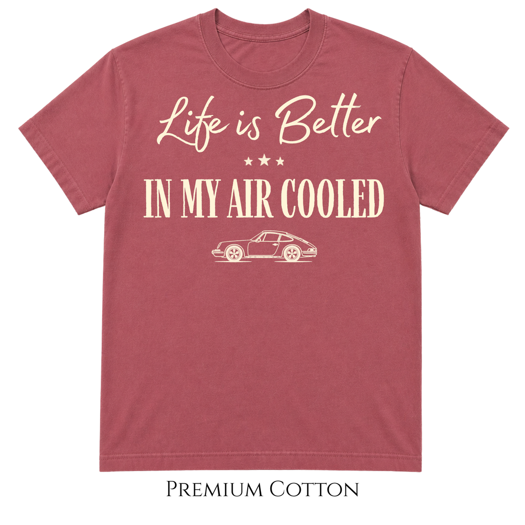 Life Is Better Air-Cooled Classic Car T-Shirt