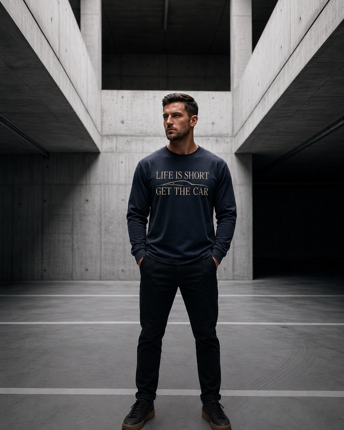 Long Sleeve - Life Is Short - Get The Car Silhouette T-Shirt