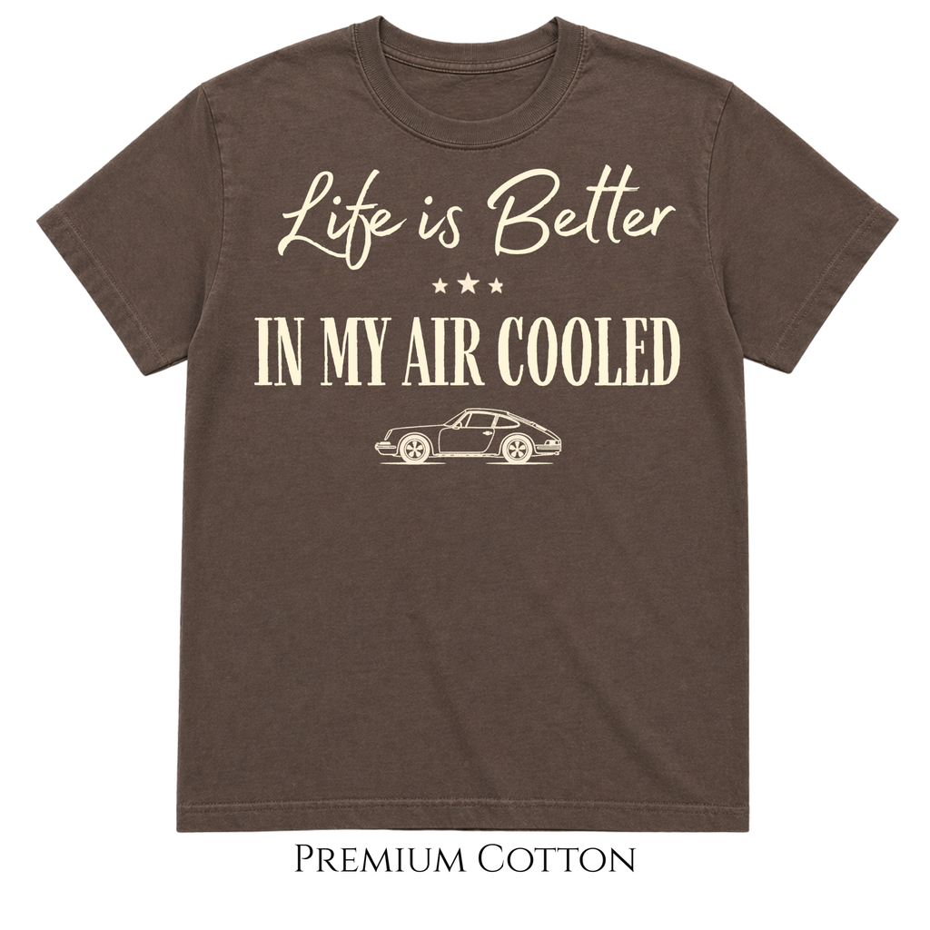 Life Is Better Air-Cooled Classic Car T-Shirt