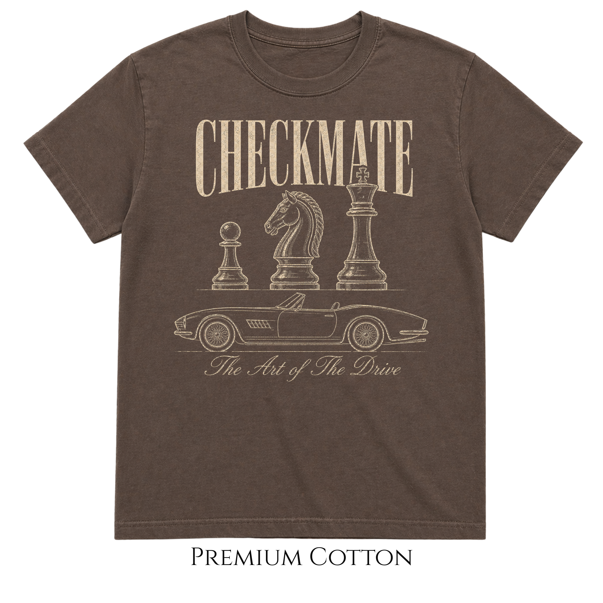 Checkmate | Classic Car Chess Graphic T-Shirt
