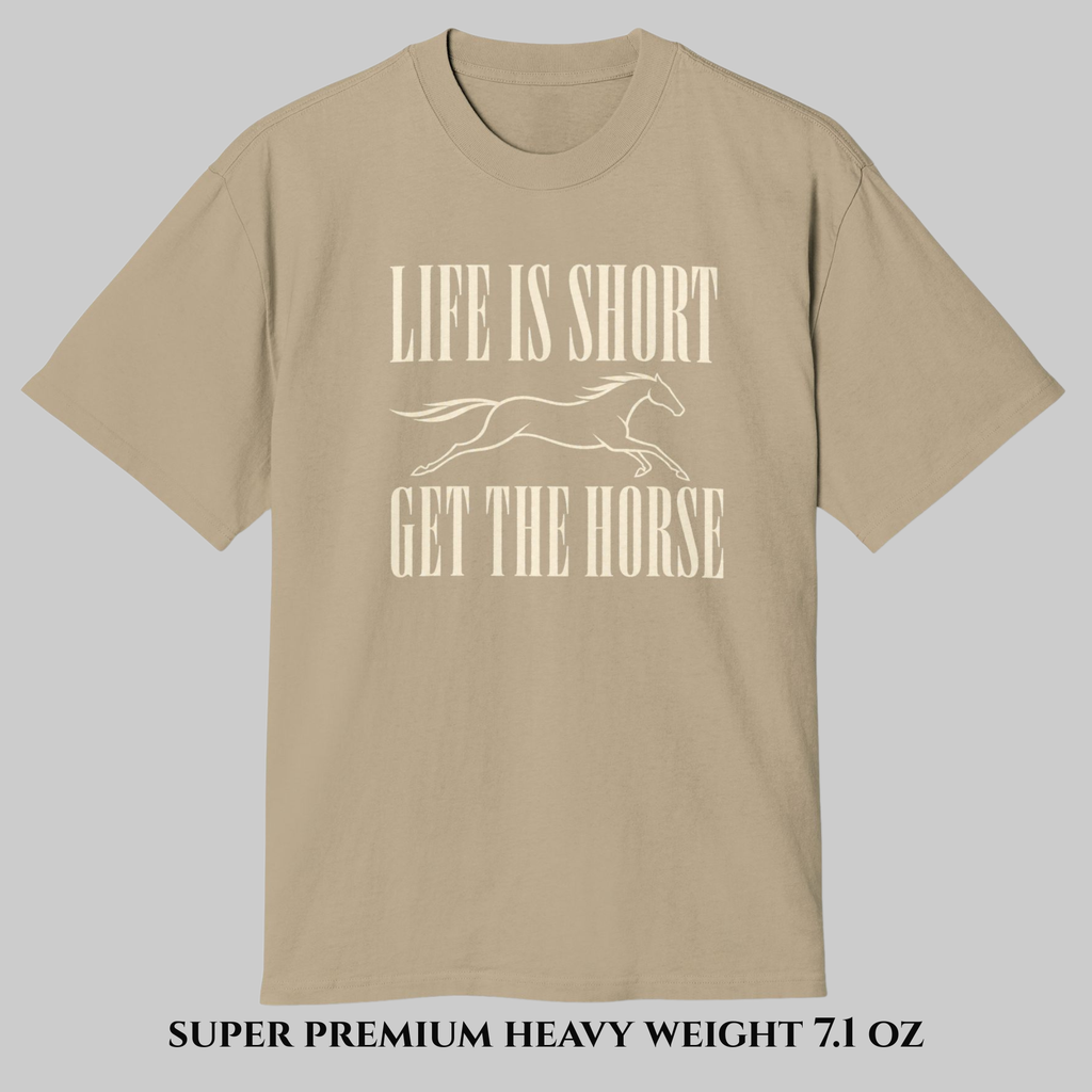 NEW Blackline Edition | Galloping Horsepower- Life Is Short T-Shirt
