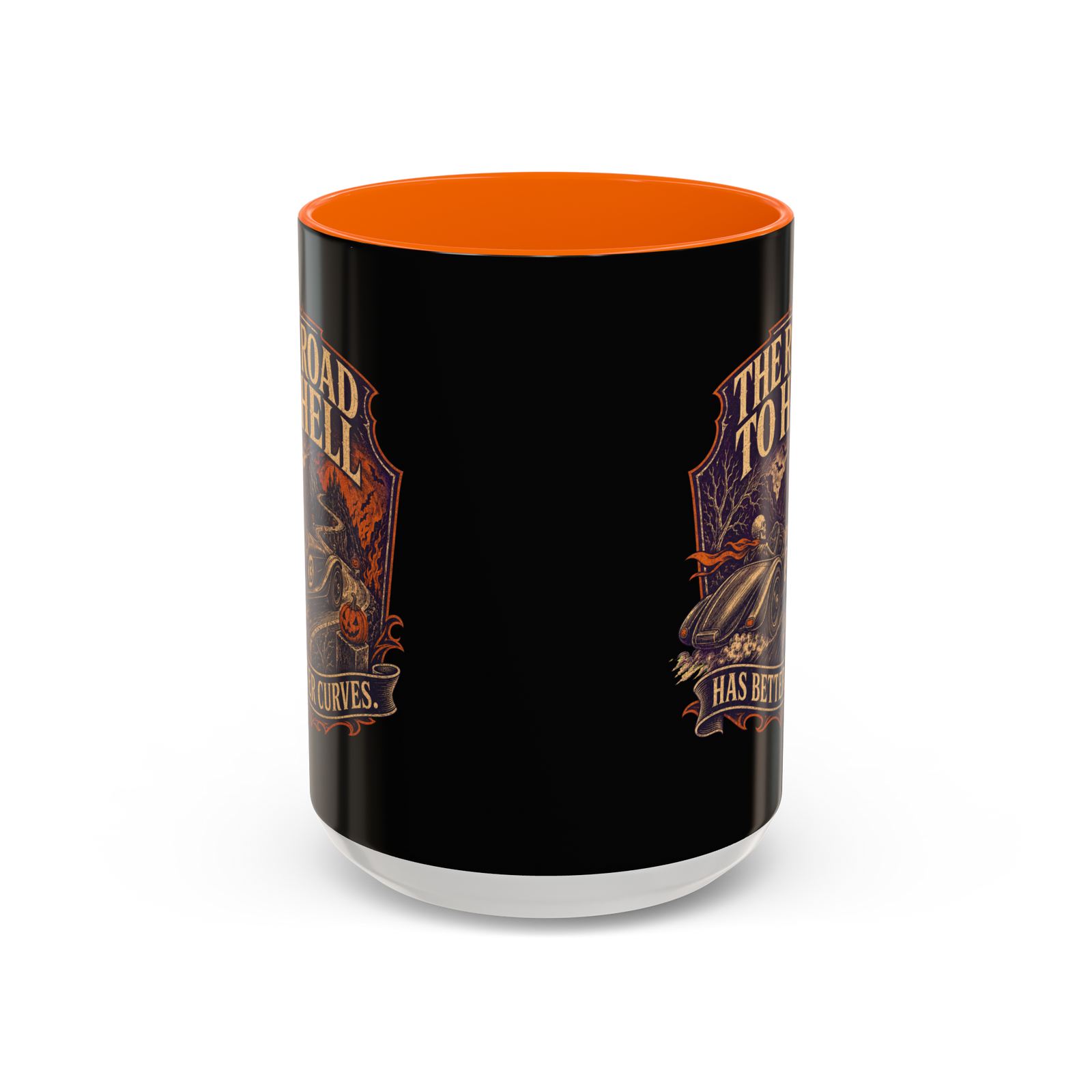 The Road to Hell Has Better Curves – Ceramic Halloween Mug | 11 oz & 15 oz