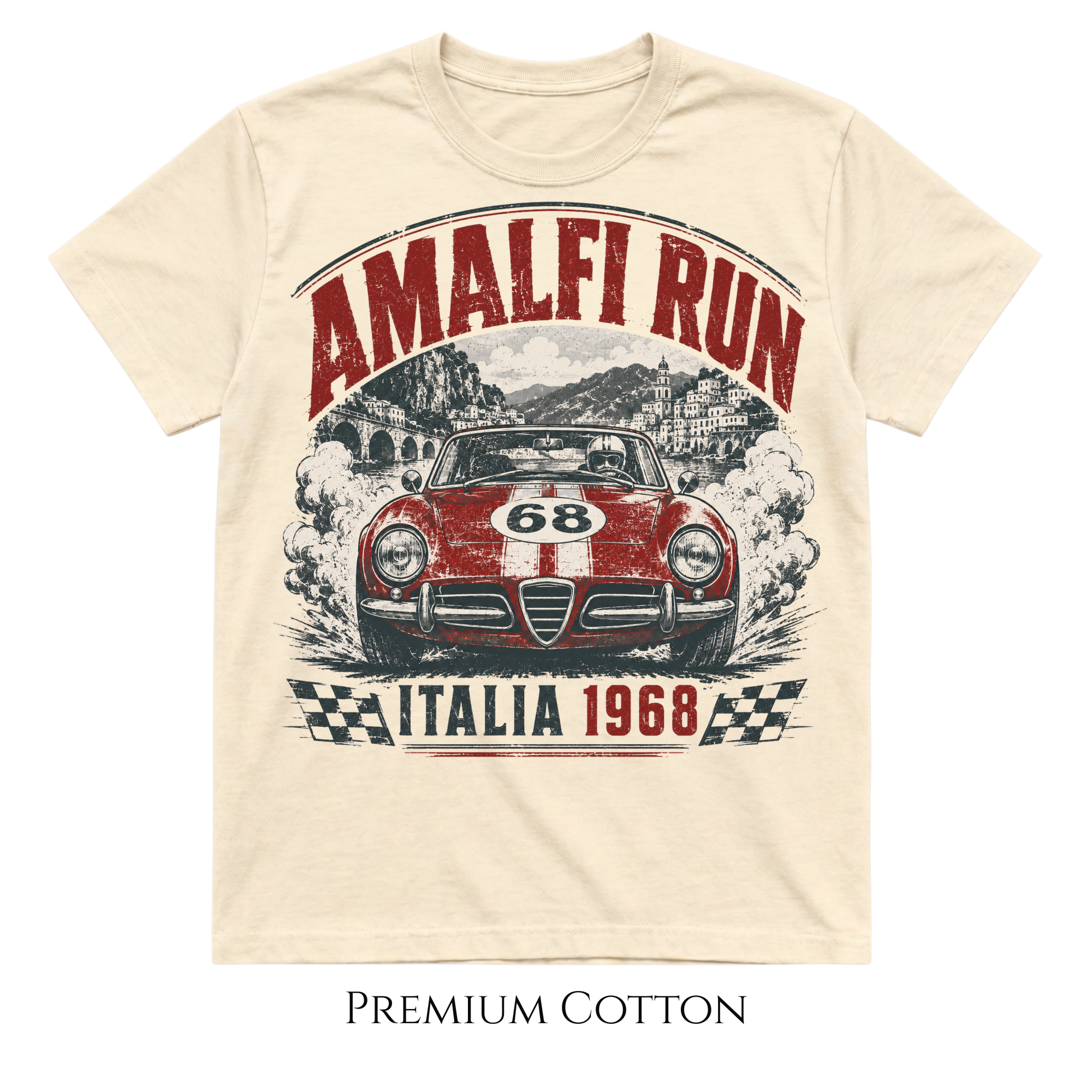 Agressive Vintage Racing Style T-Shirt