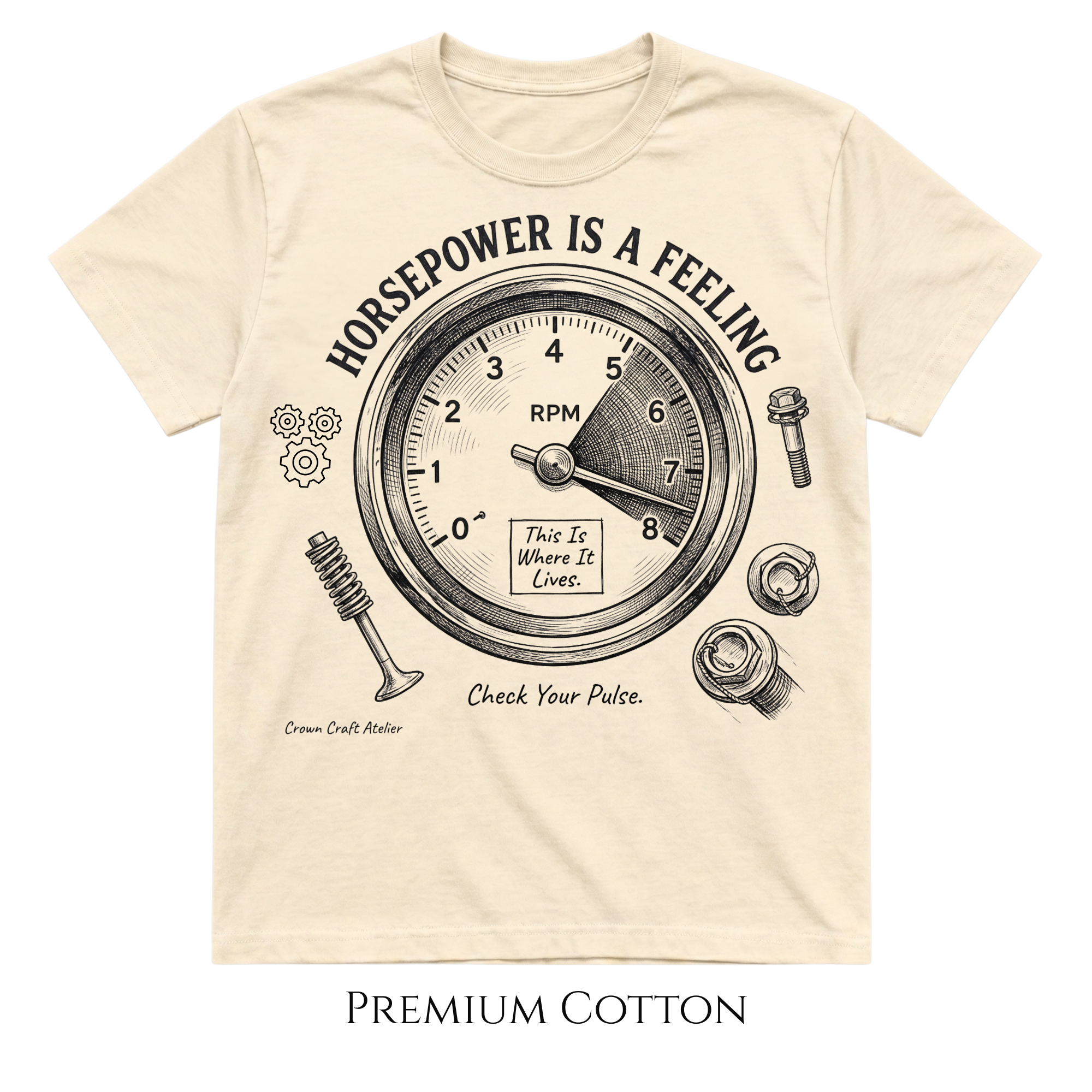 Horsepower Is A Feeling, Check Your Pulse T-Shirt
