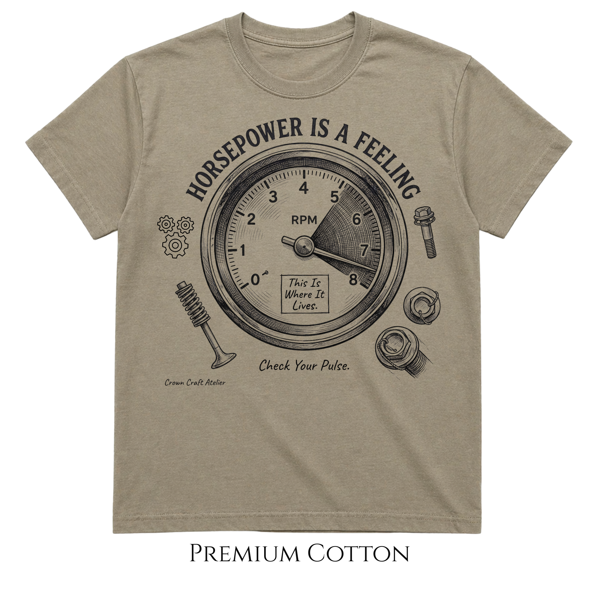 Horsepower Is A Feeling, Check Your Pulse T-Shirt