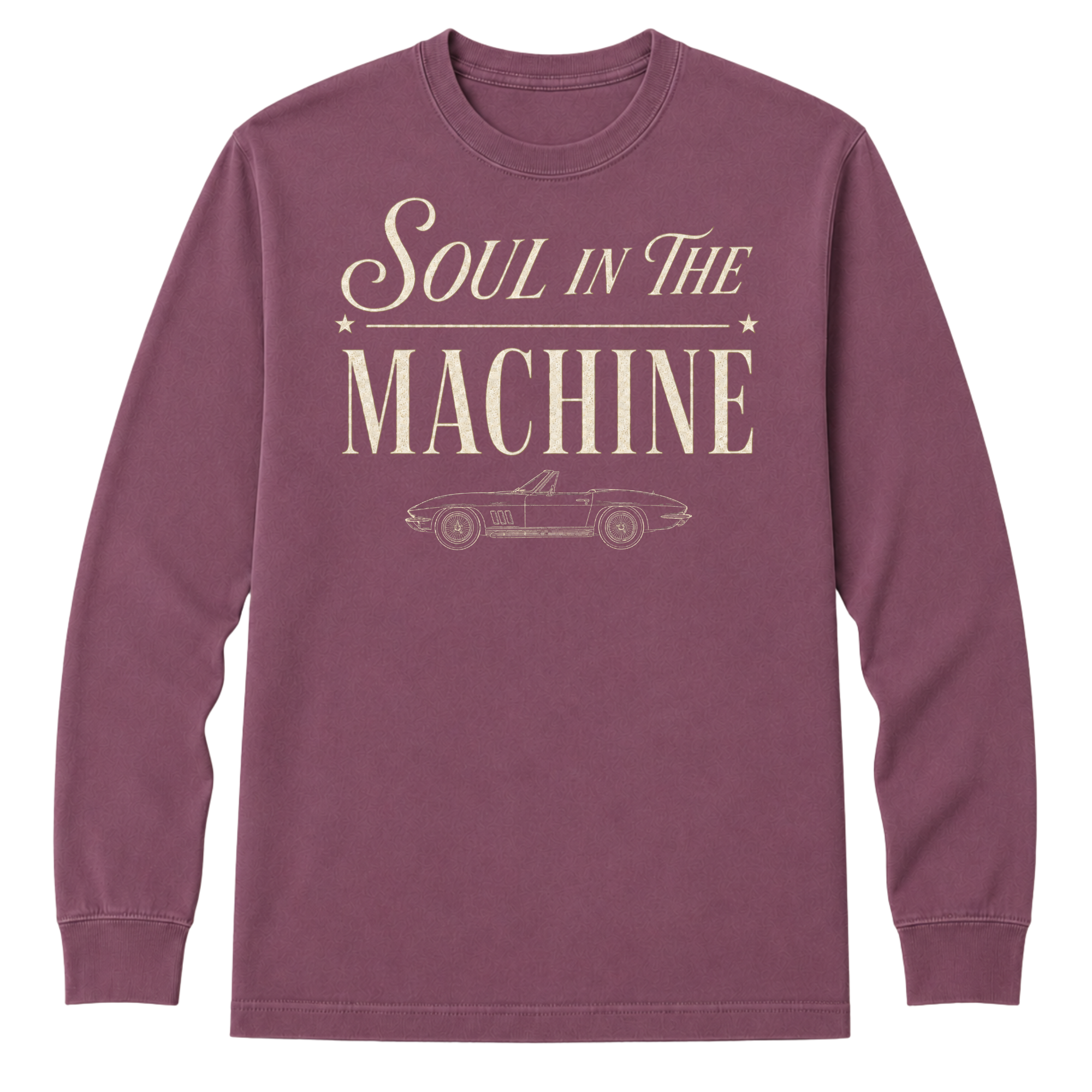 Long Sleeve - Soul in the Machine Classic Car T-Shirt | Vintage Convertible Car Tee