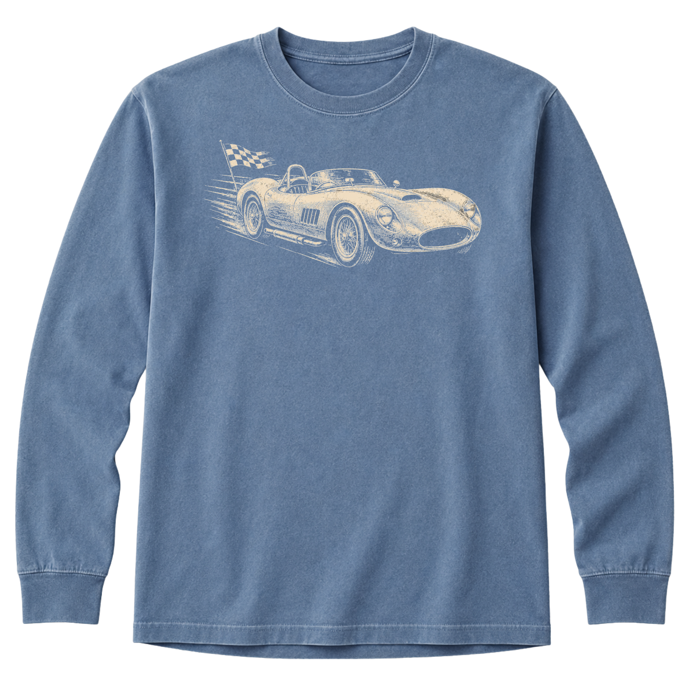 Long Sleeve - 1960s Open-Top Racing Roadster  T-Shirt