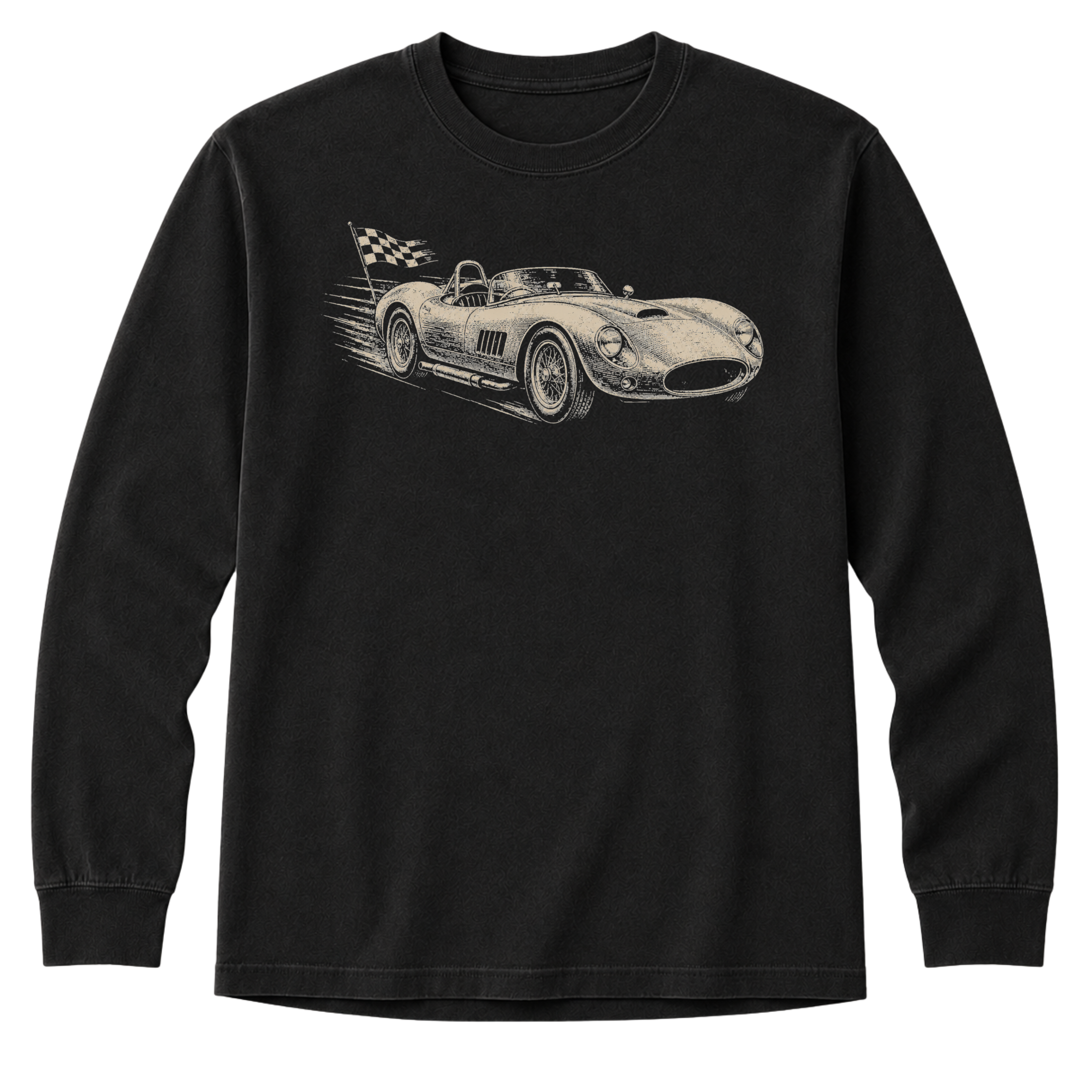 Long Sleeve - 1960s Open-Top Racing Roadster  T-Shirt