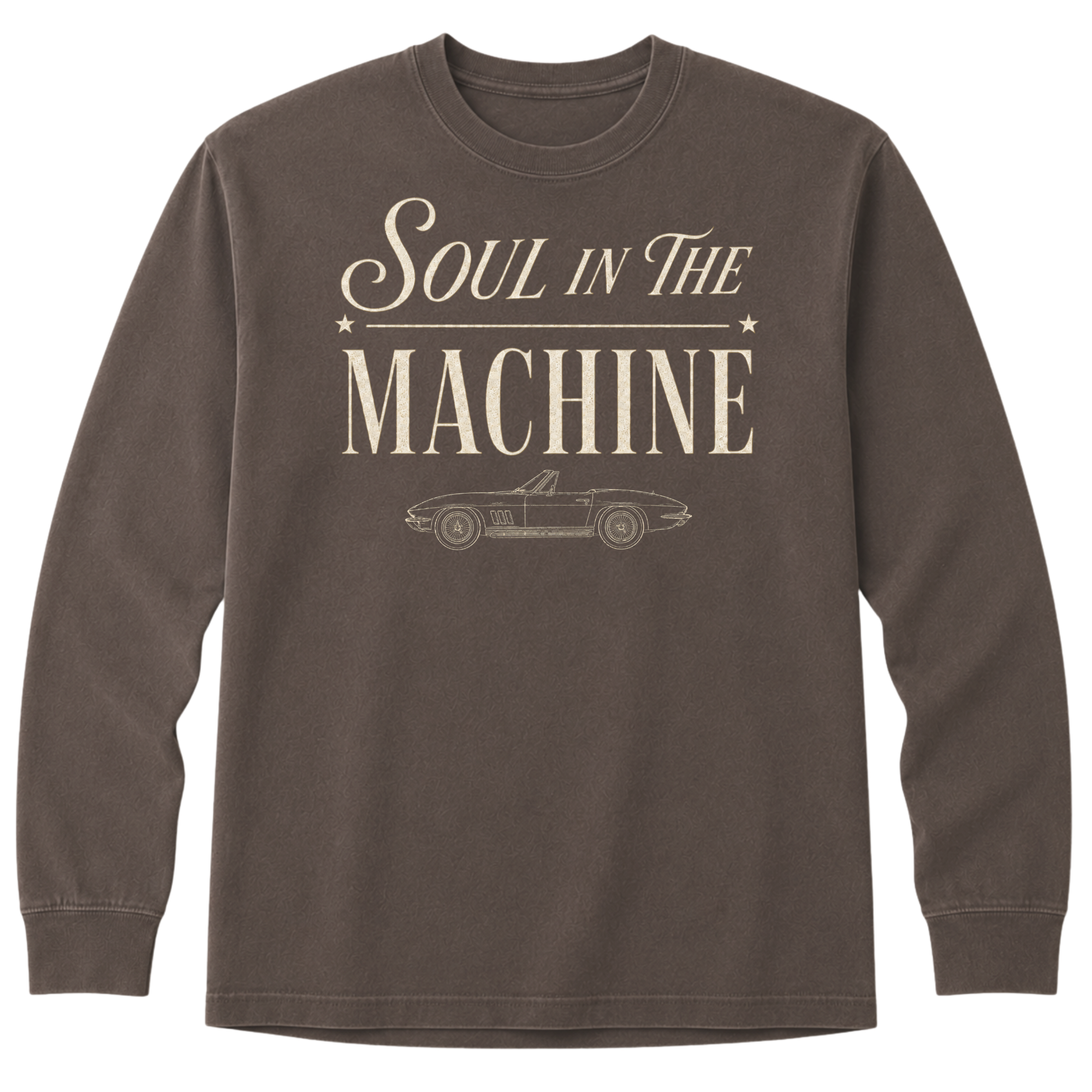 Long Sleeve - Soul in the Machine Classic Car T-Shirt | Vintage Convertible Car Tee
