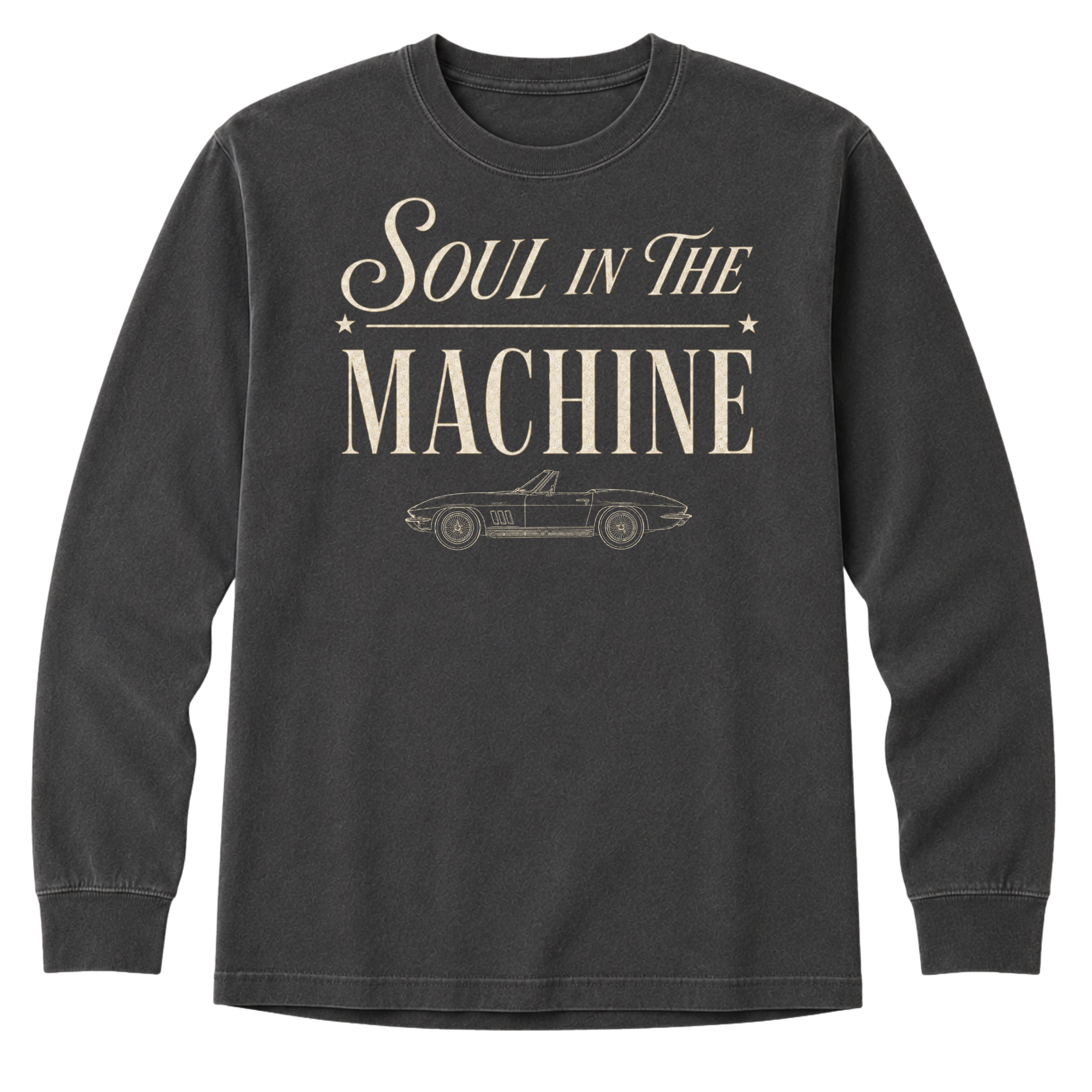 Long Sleeve - Soul in the Machine Classic Car T-Shirt | Vintage Convertible Car Tee