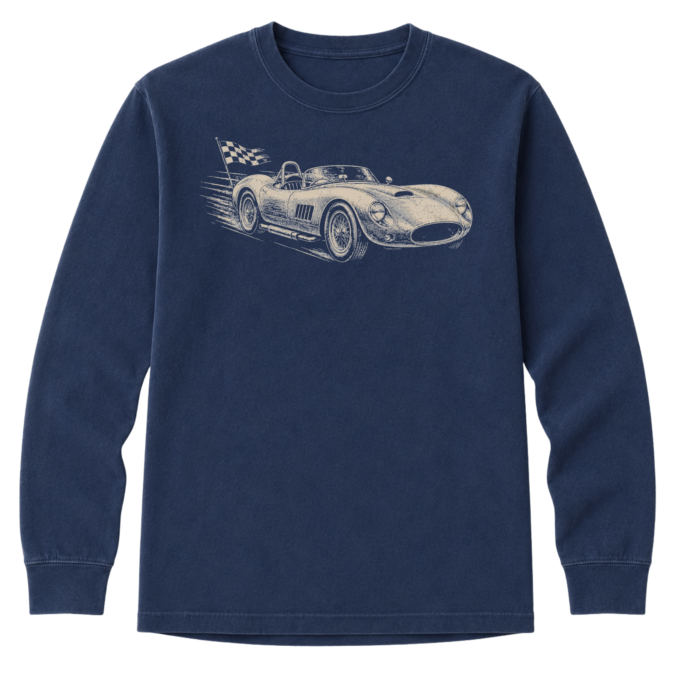 Long Sleeve - 1960s Open-Top Racing Roadster  T-Shirt