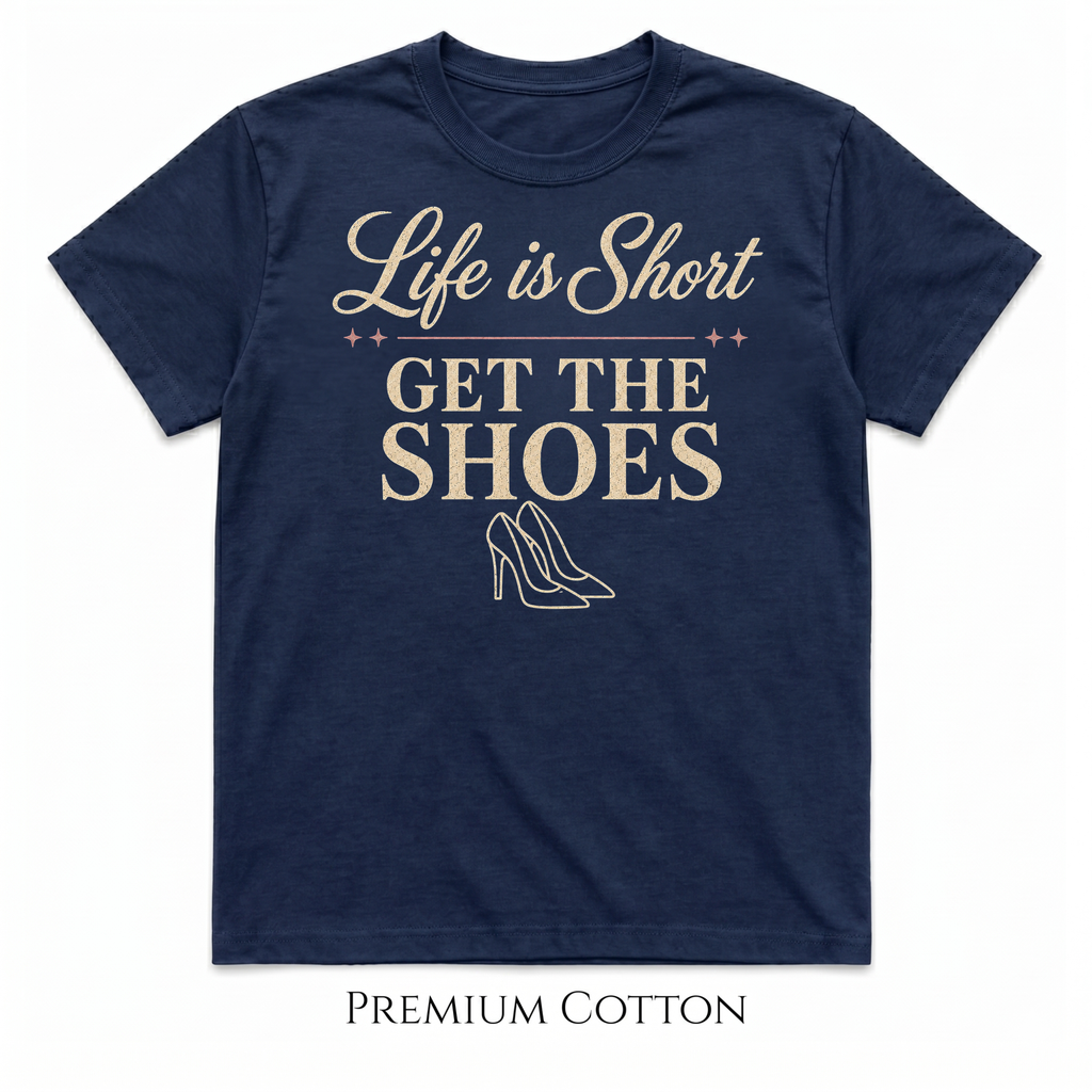 Get The Shoes - Her Must Have - Life Is Short T-Shirt