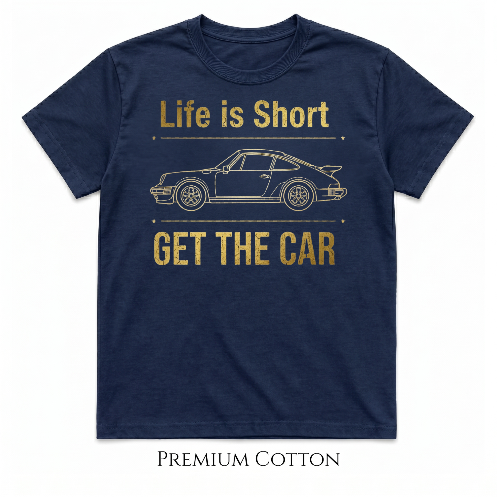 The Purist’s Dream | Air-Cooled Icon "Life is Short" Graphic  T-Shirt