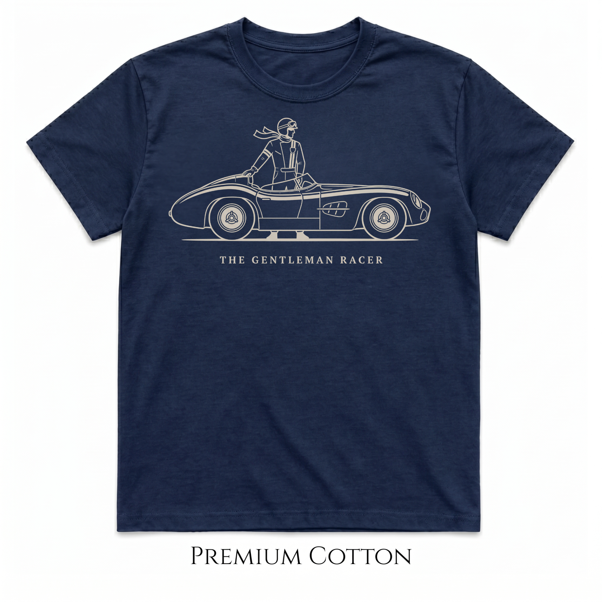 Vintage Racing Car T-Shirt — "The Gentleman's Racer" Classic Driver Tee