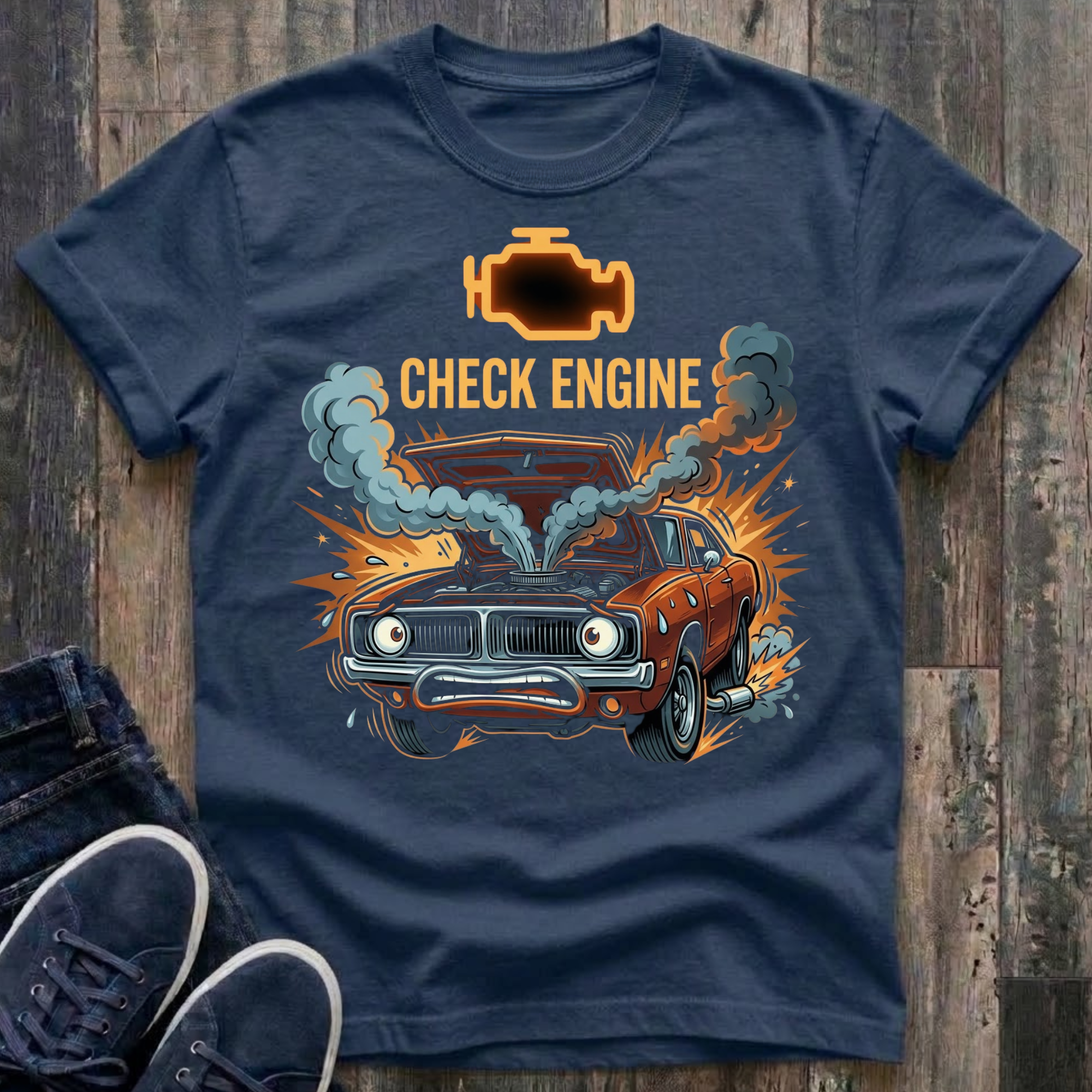 Check Engine - Classic Muscle T-Shirt