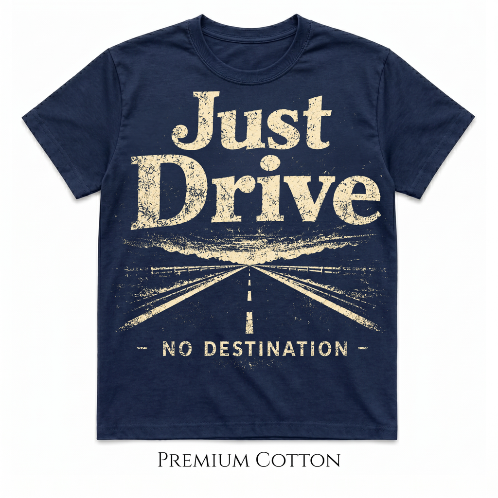 Dramatic Just Drive | No Destination T-Shirt