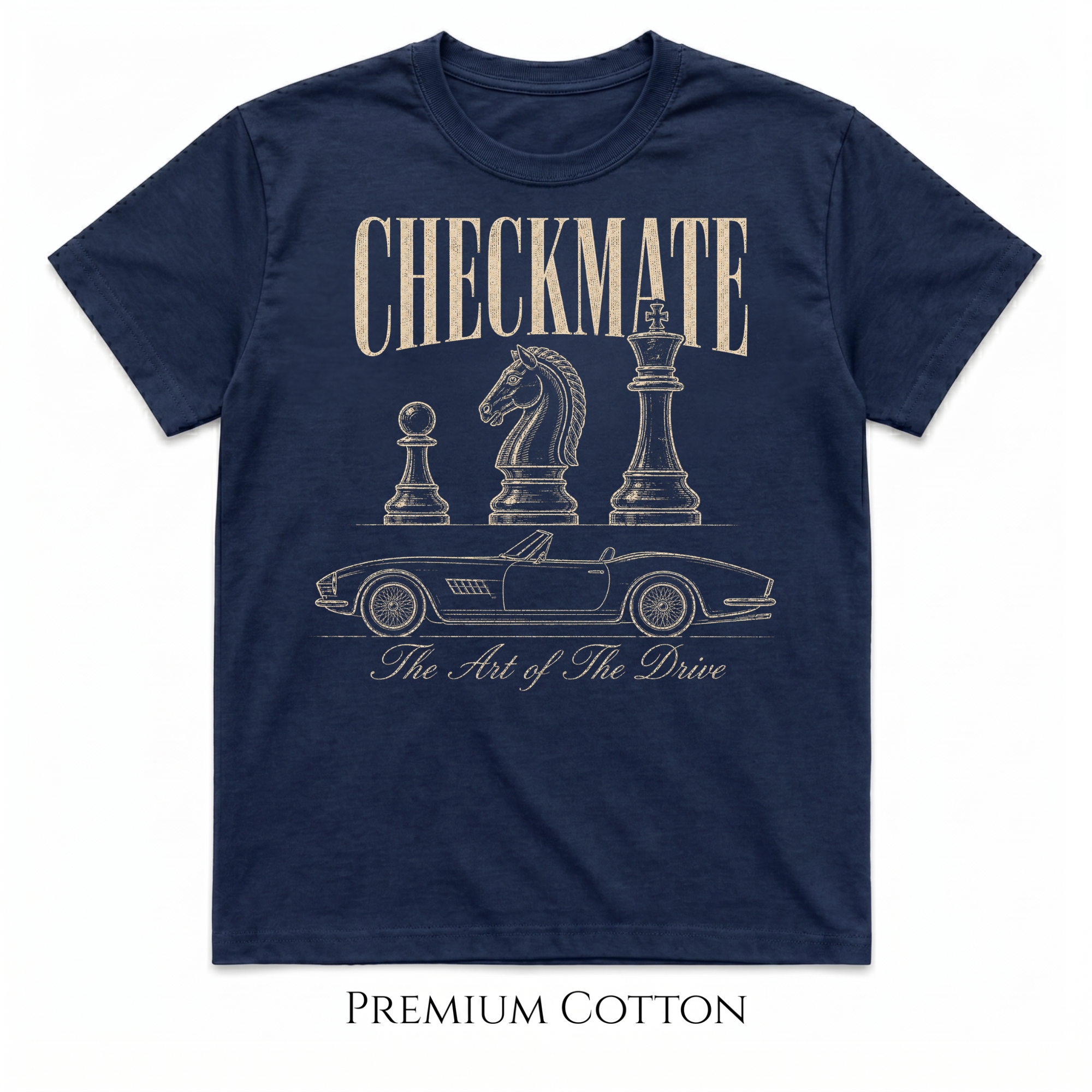 Checkmate | Classic Car Chess Graphic T-Shirt