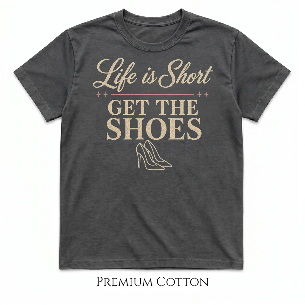 Get The Shoes - Her Must Have - Life Is Short T-Shirt