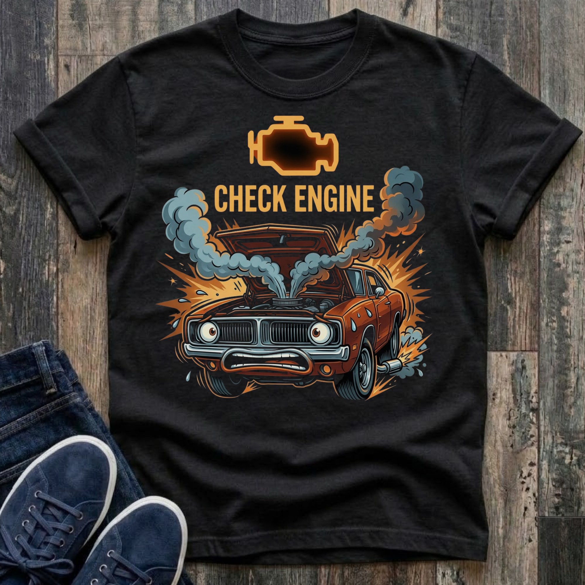 Check Engine - Classic Muscle T-Shirt